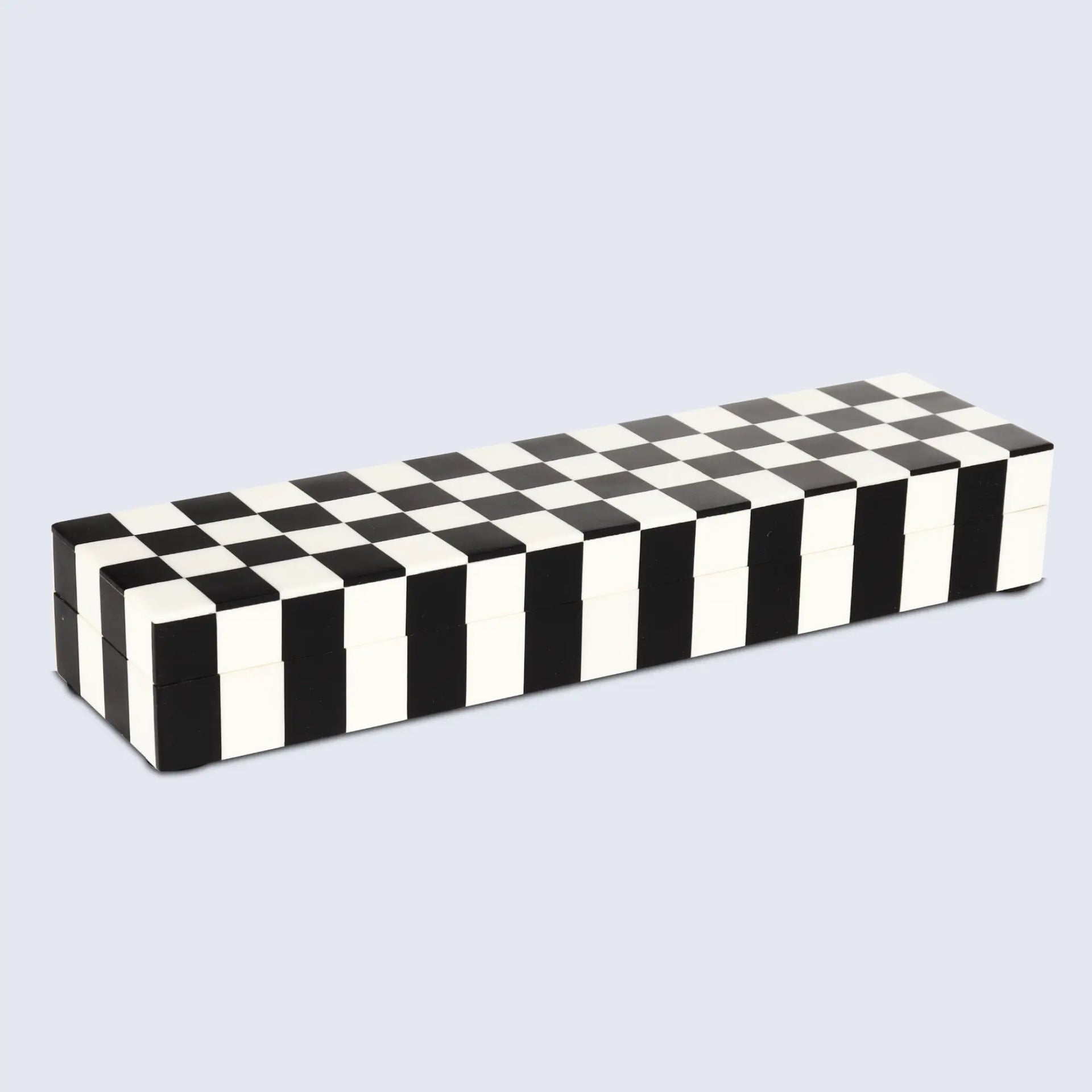 Decorative Storage Box Puzzle Check Resin Inlay in 7 Sizes