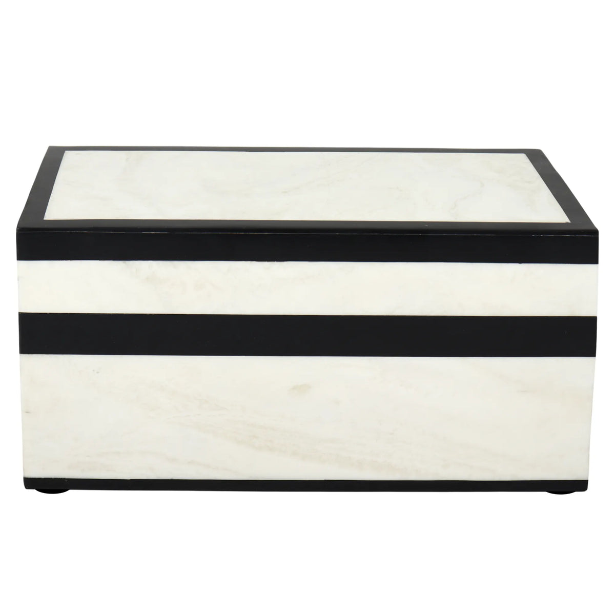 Black White Resin Inlay Decorative Storage Box – Mono Court Collection (7 Sizes)