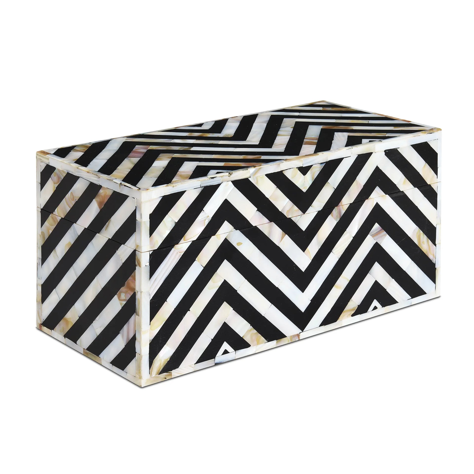 Decorative box Nacre Trance Mother of pearl & Resin Inlay ,10x5x5 inch