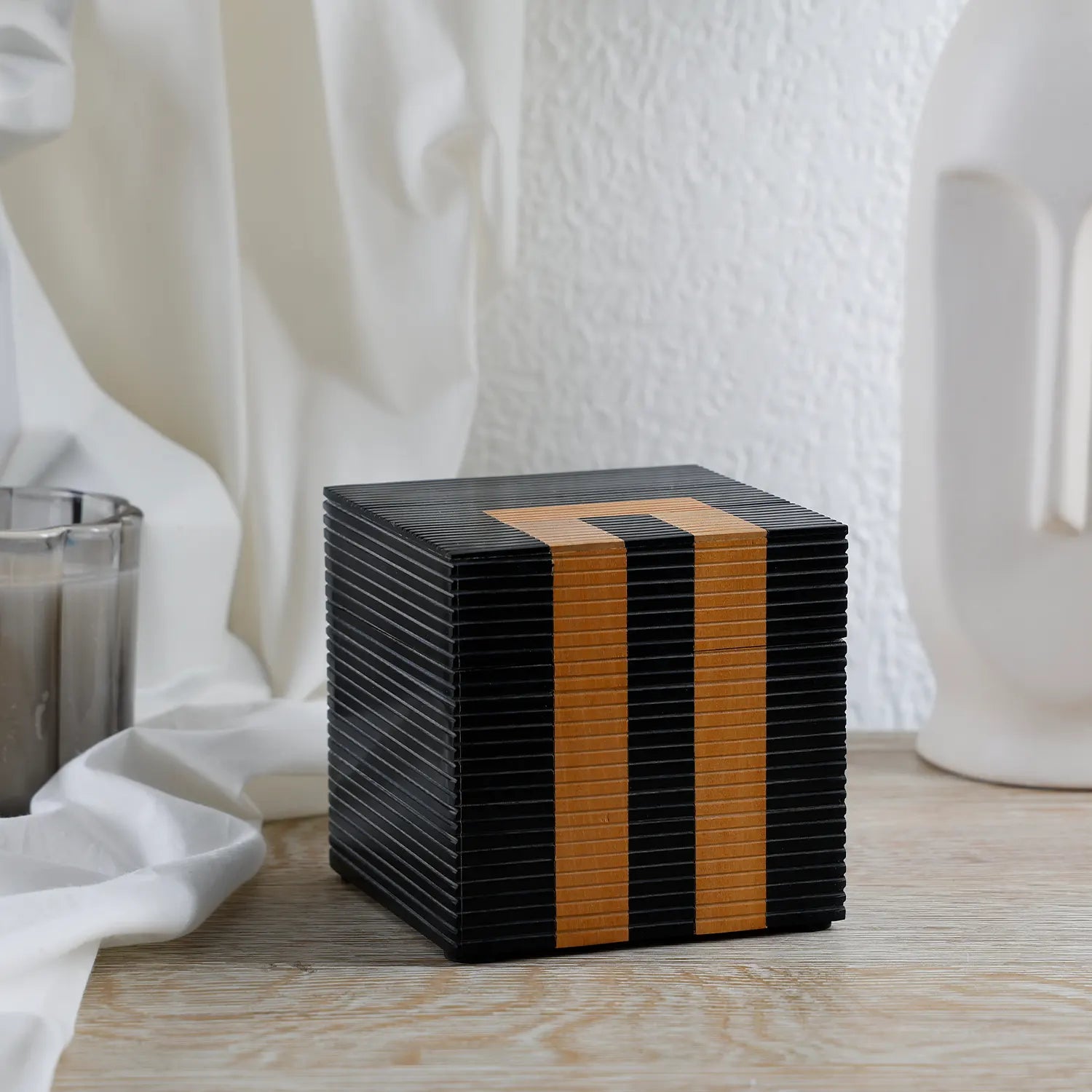 midnight arch black brown decorative box resin wood in 4 sizes