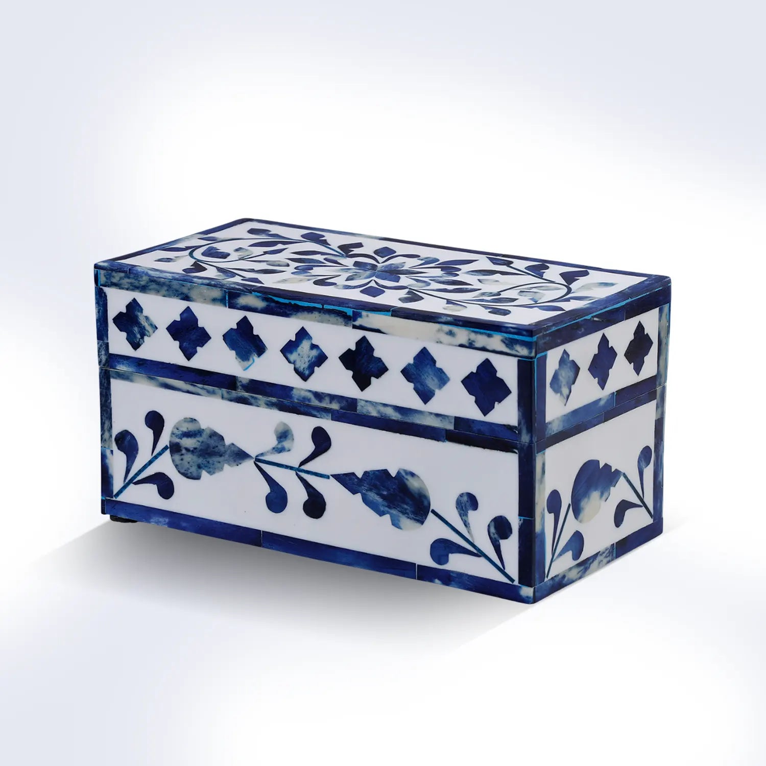Handicrafts Home Alhambra Azul Decorative Storage Box with Lid