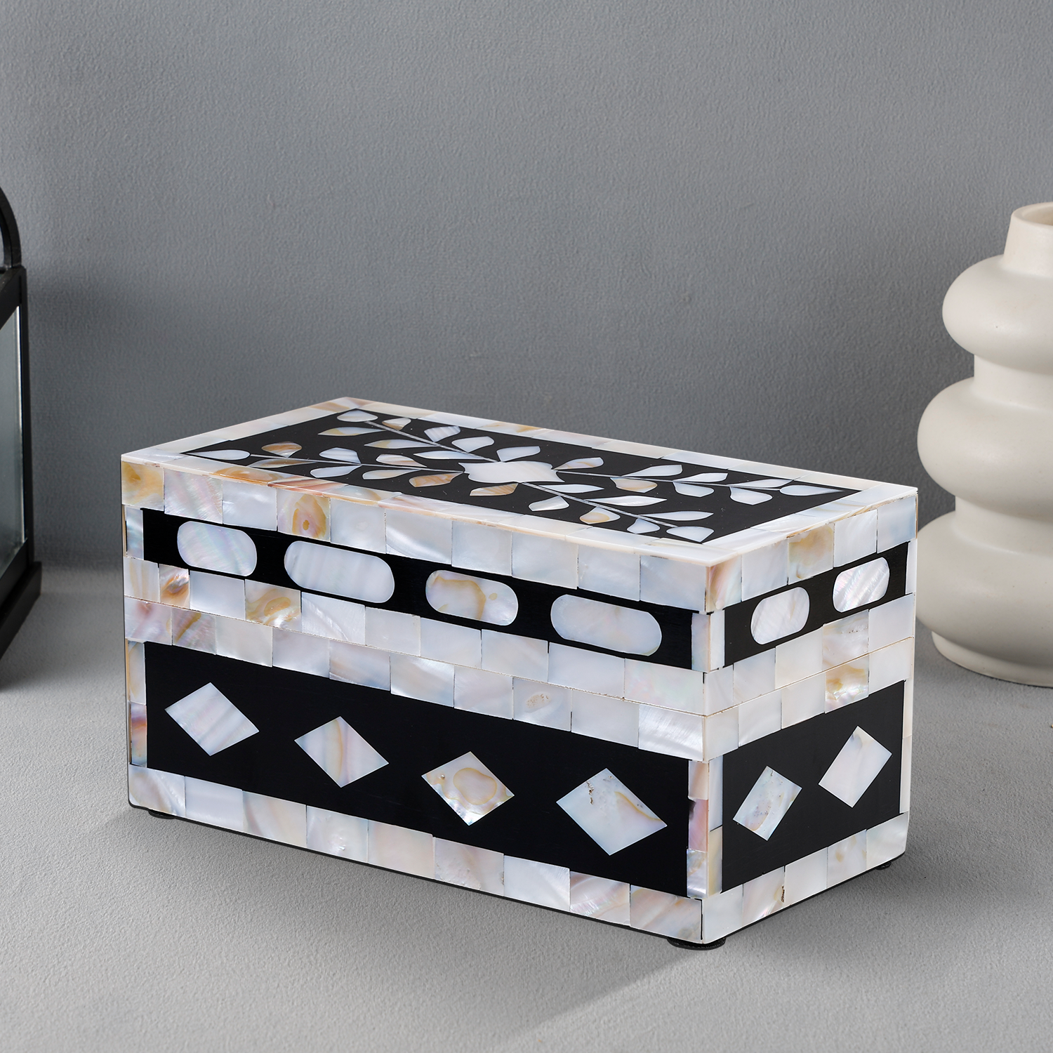 handicrafts home alhambra negra decorative storage box with lid