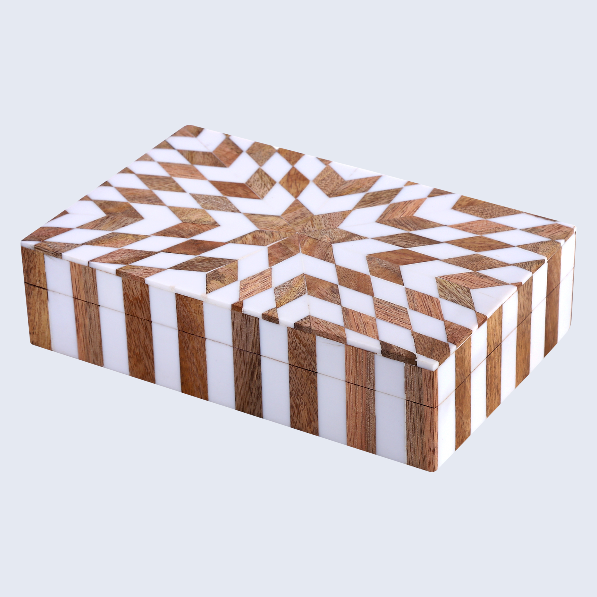 Decorative Storage Box Estrella Trance Resin Inlay in 8 x 5 x 2 inch