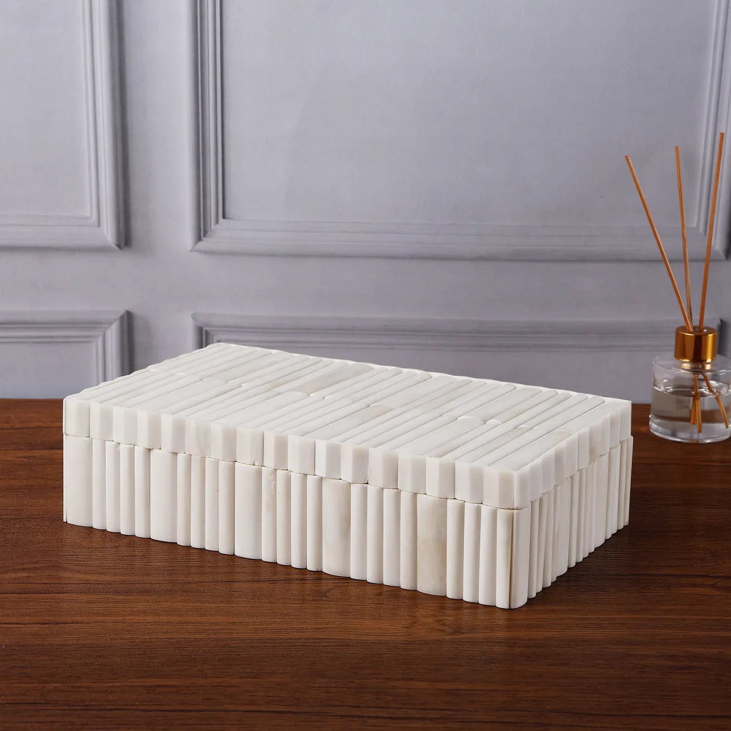 Decorative box Ivory stem Bone Inlay white available in 7 sizes