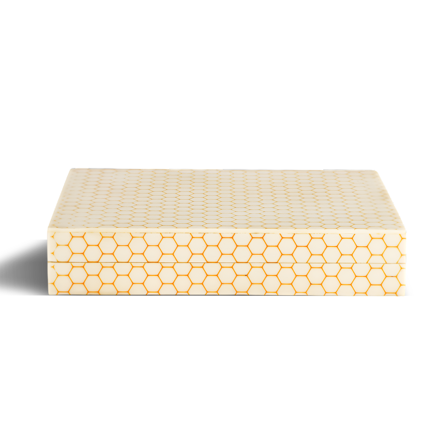 Decorative Storage Box Hive Honey Resin Inlay 8 x 6 x 1.5 inch