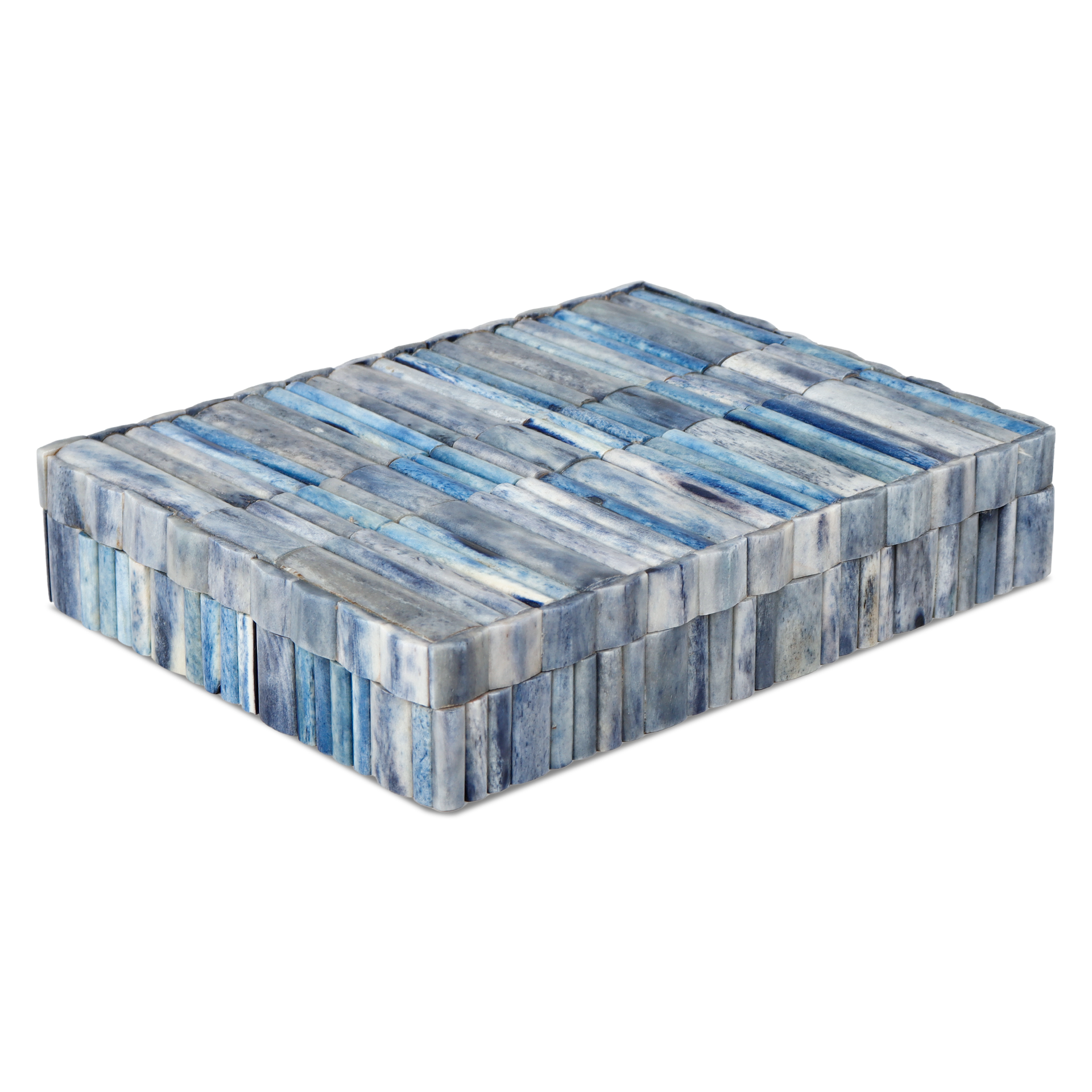 Decorative Box Ivory Ocean Collection Bone Inlay Multi Color 7 Sizes