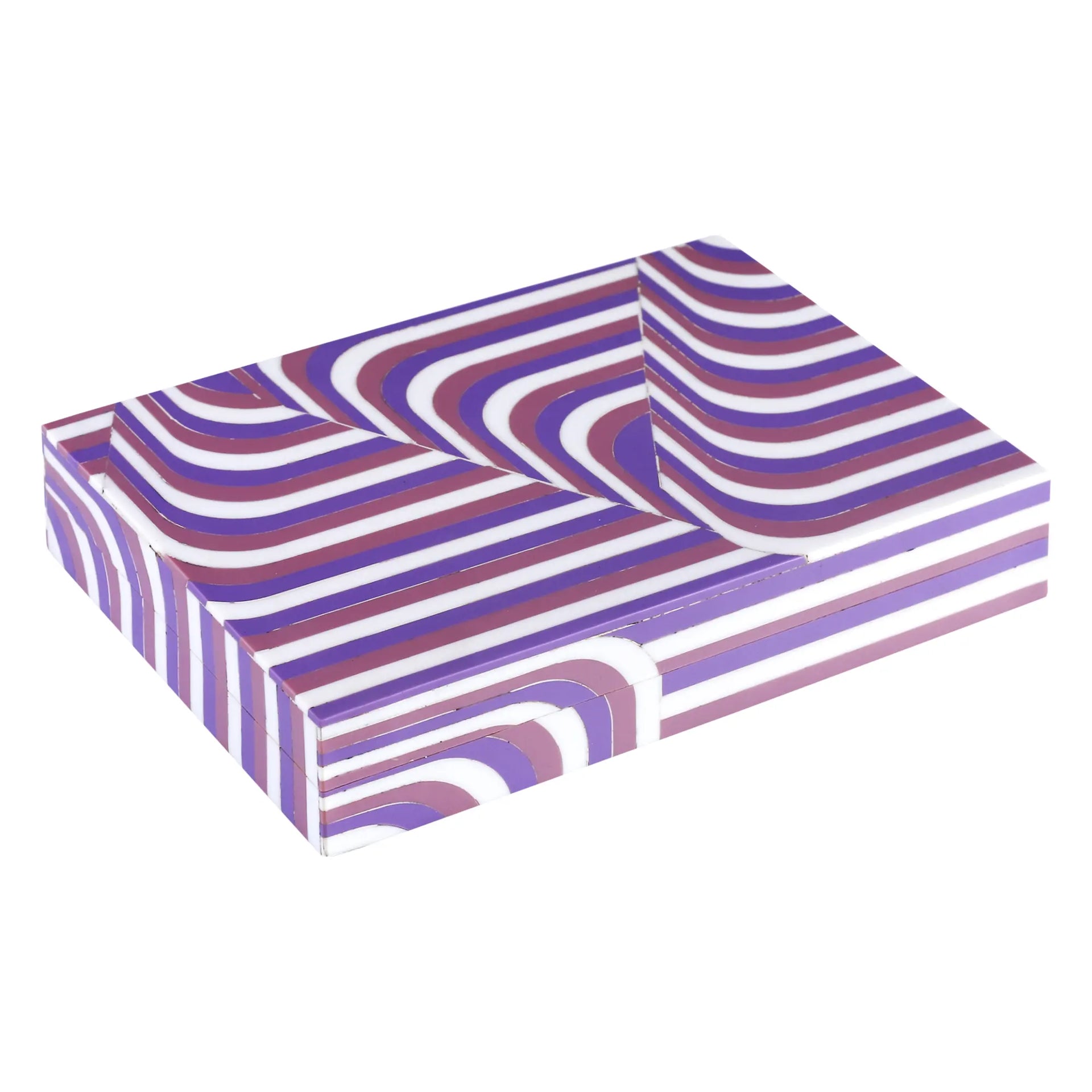 Decorative Storage Box Carnaby Swing Resin Inlay 8 x 6 x 1.5 inch