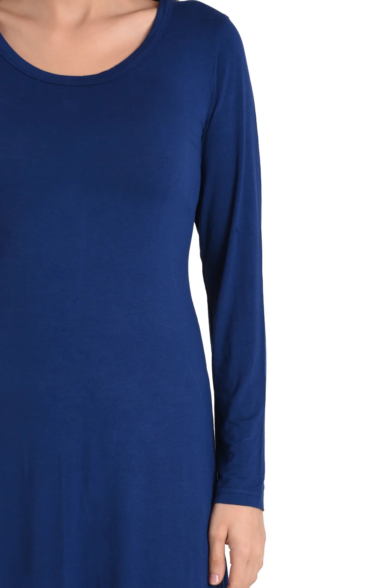 Long Sleeve T-Shirt Dress with Pockets - Available in 5 Colors