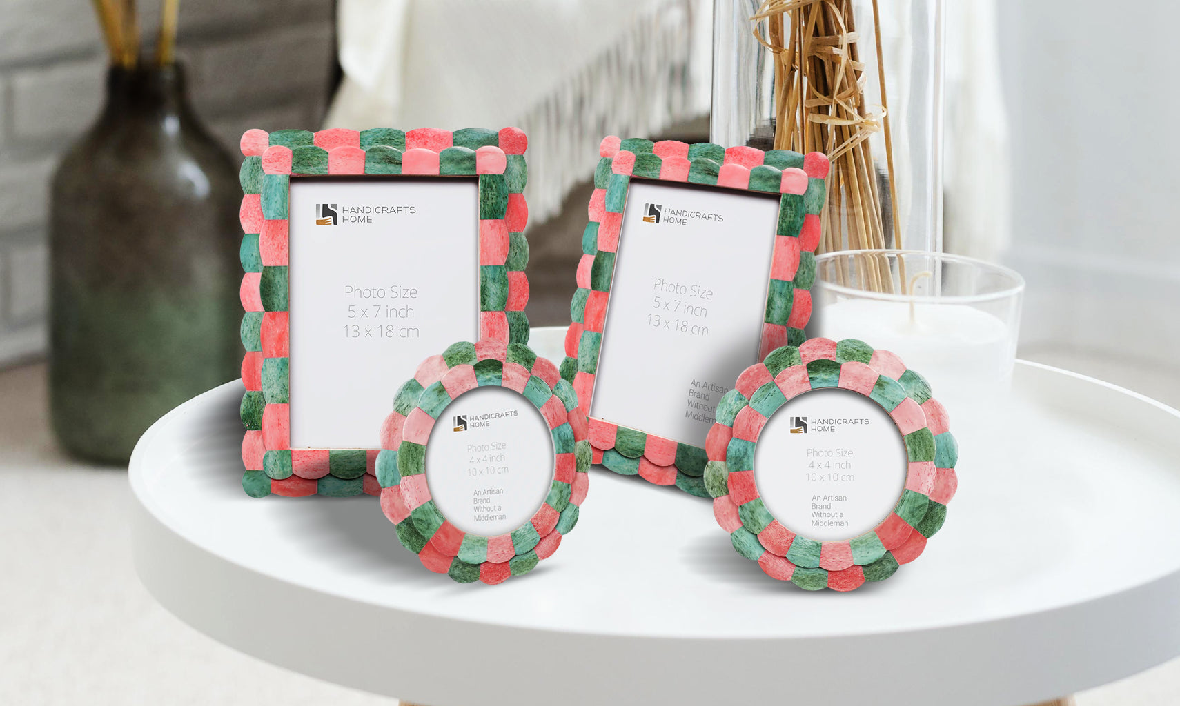 Scalloped Holiday Collection Picture Frames Combo Pack of 4