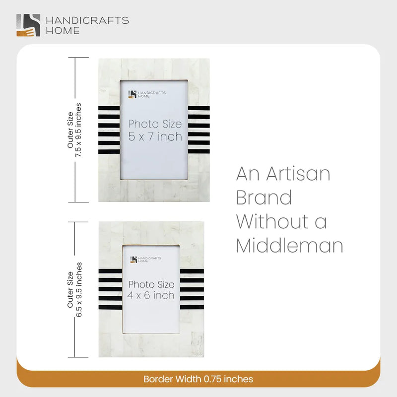 Size Chart for Picture Frames Contour Lado Pattern Resin Inlay Collection in 2 Sizes, Make to Order