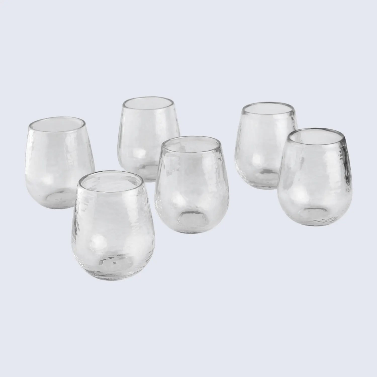 Set of 6 Drinking Glasses in 10.4 oz & 4” Height
