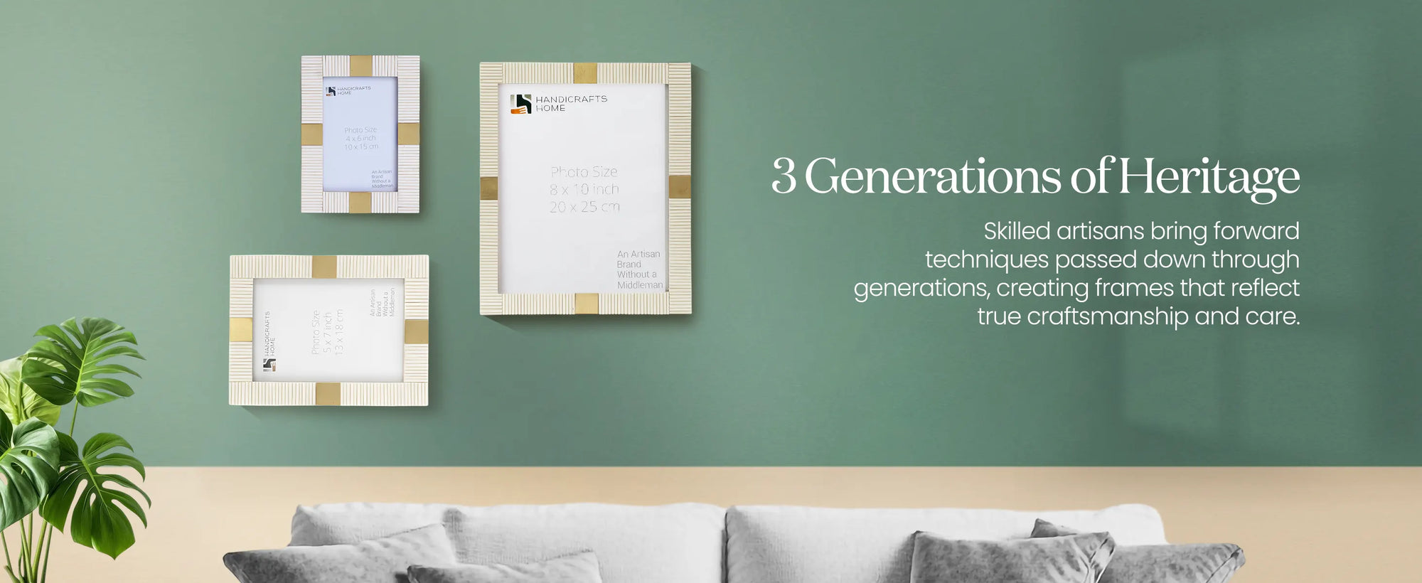 Resin Inlay Deco White Picture Frame For Desk & Wall-3 Sizes