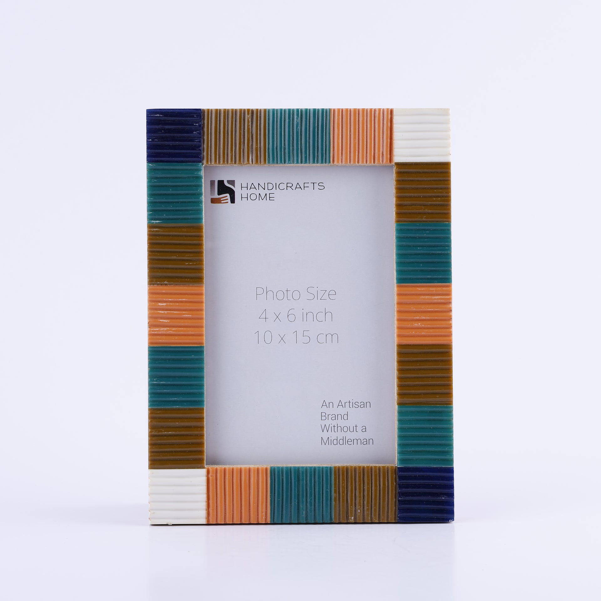 Ribbed Tile Multicolor Resin Inlay Photo Frame – in 4x6” & 5x7”