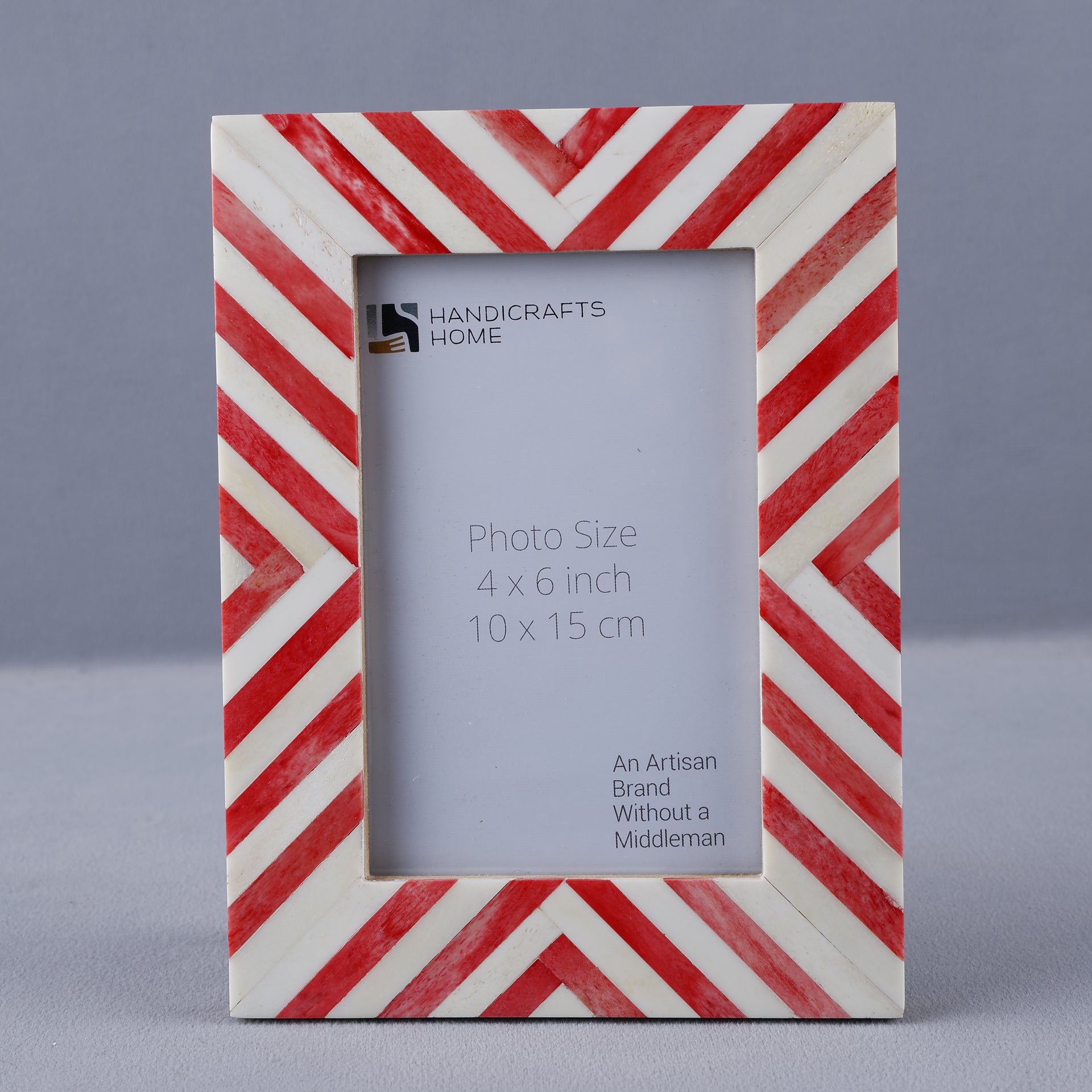 Chevron Bone Inlay Picture Frame 4x6 & 5x7, Red
