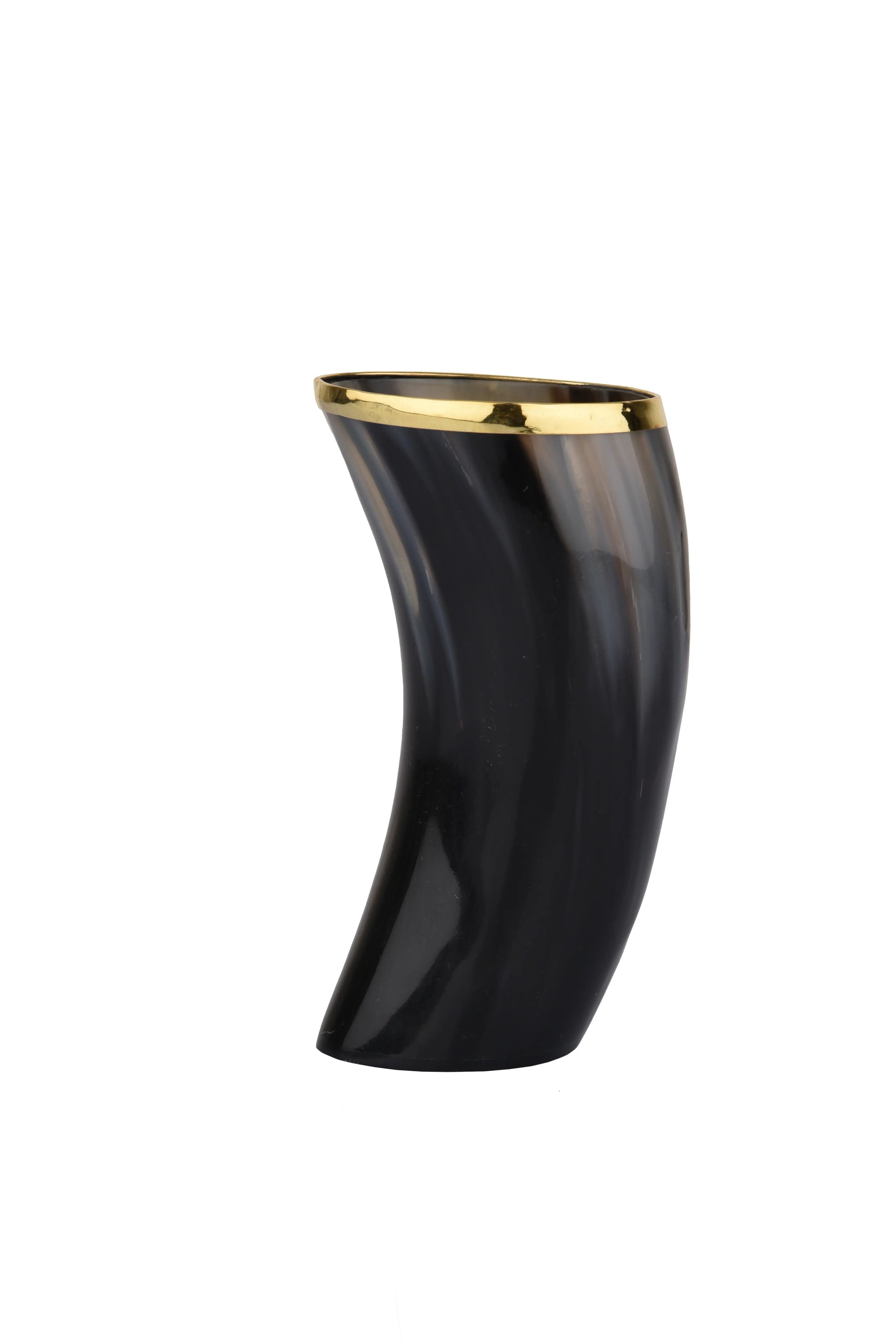 Horn Drinking Glasses - Holds Upto 10 oz, Metallic Finish