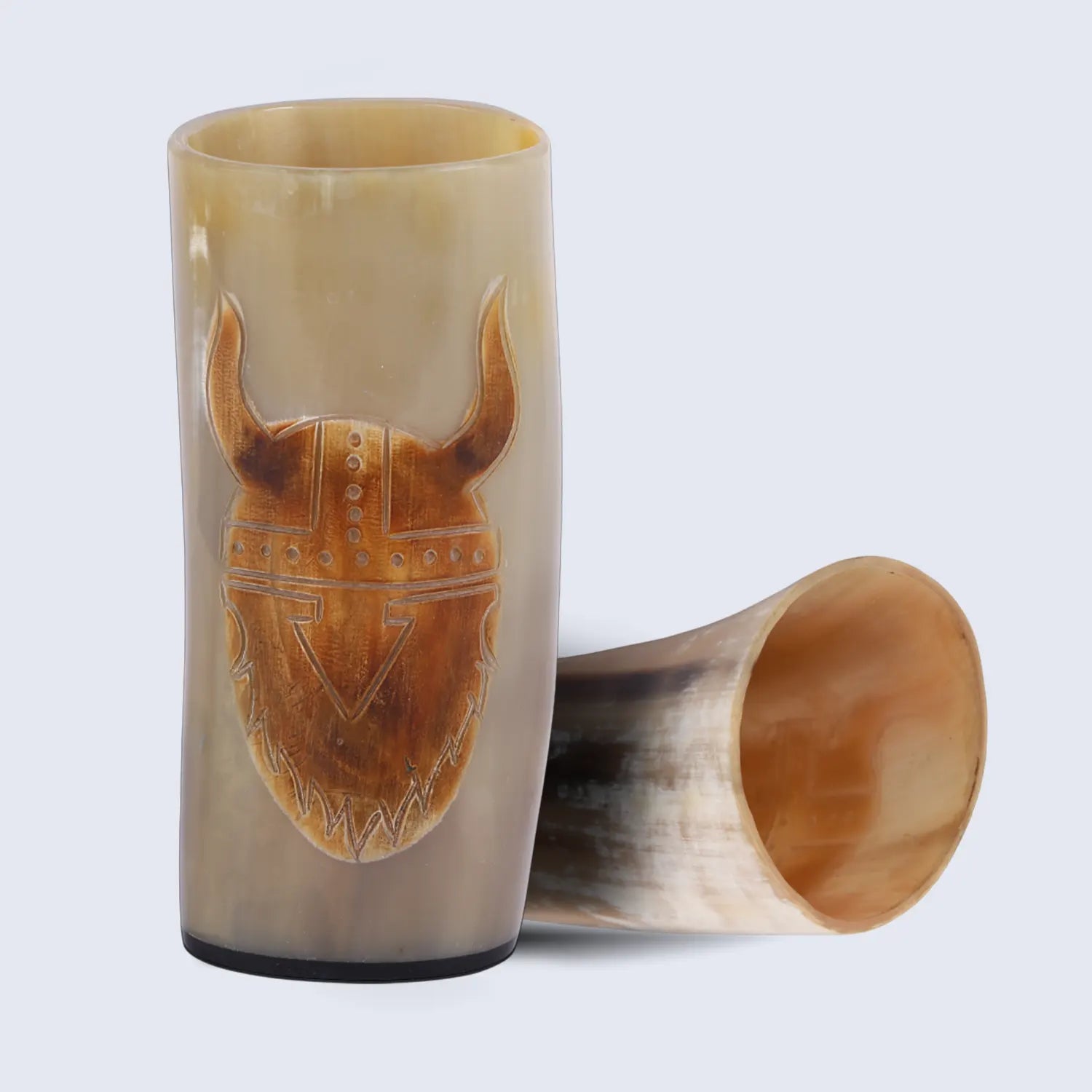 Horn Drinking Glasses - Holds Upto 10 oz, Skull Craft