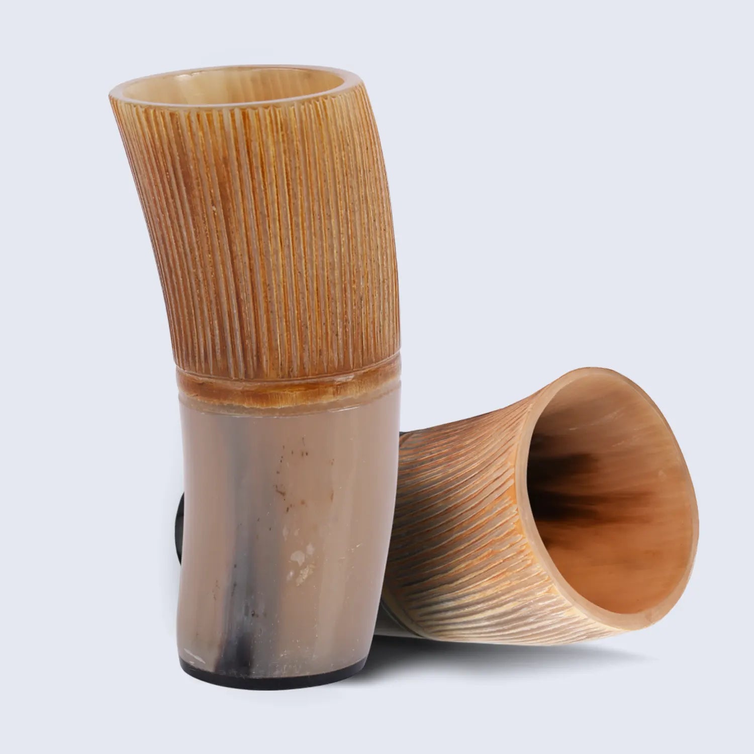 Horn Drinking Glasses - Holds Upto 10 oz, Striped