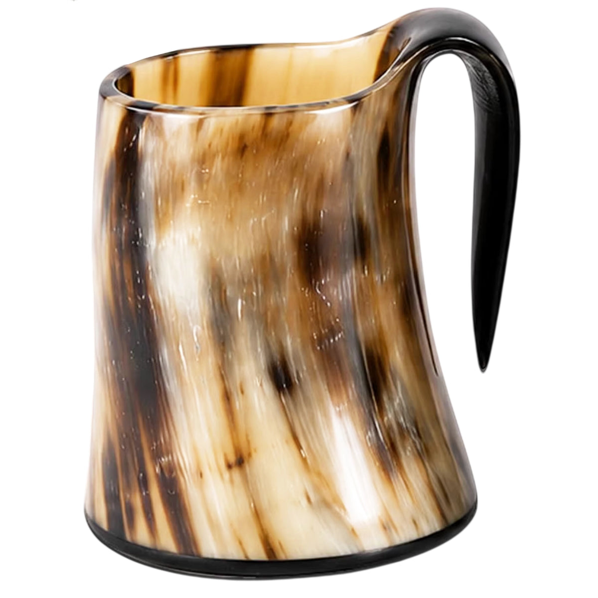 Real Buffalo Horn Whiskey Mug – Rustic Horn Cocktail Cup, 5 Oz (3 Inch)