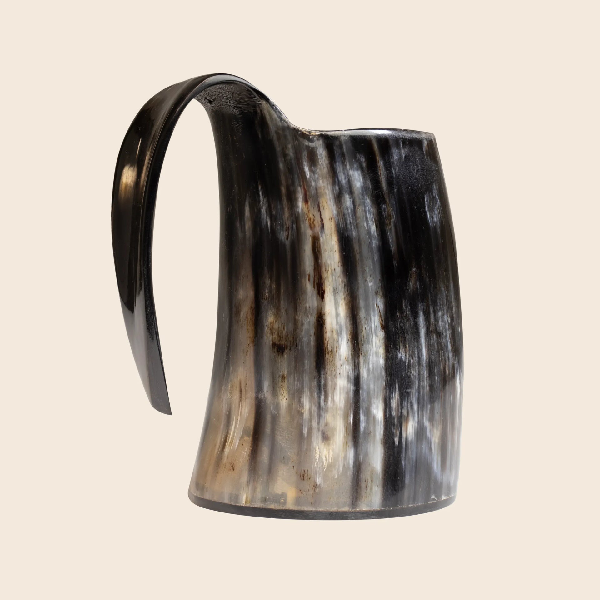 Horn Whiskey Mugs - Holds Upto 6.5 oz, Natural