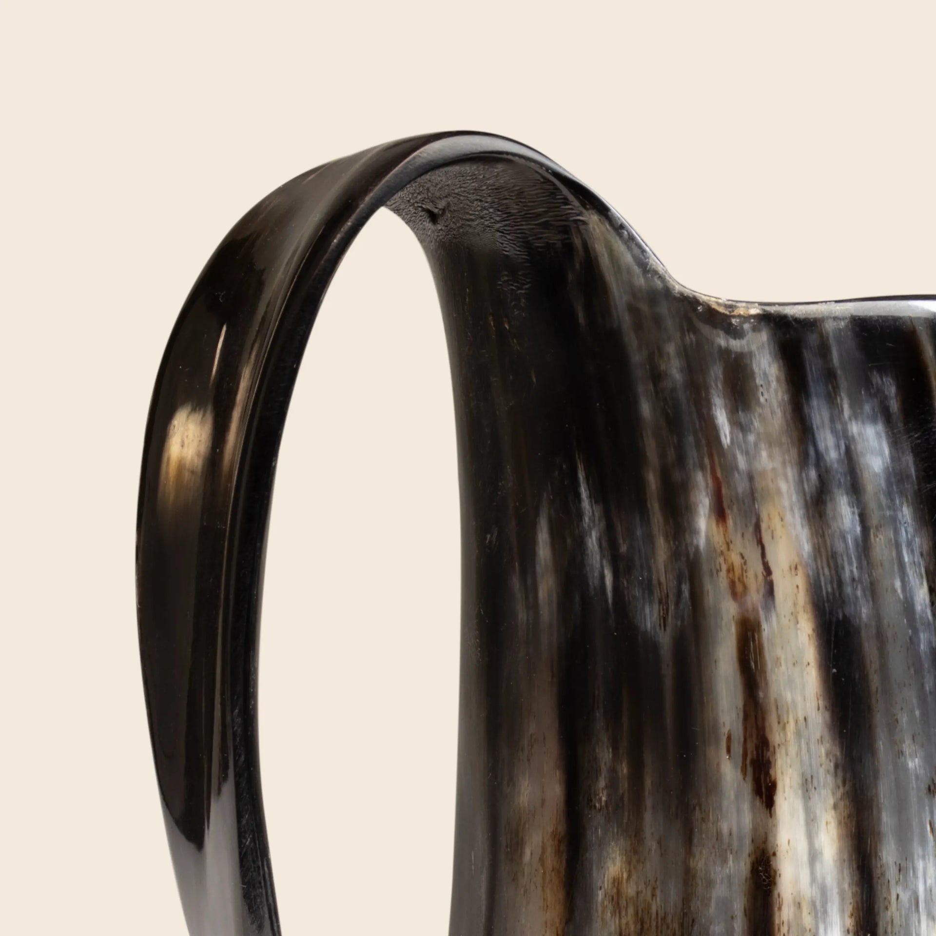 Horn Whiskey Mugs - Holds Upto 6.5 oz, Natural
