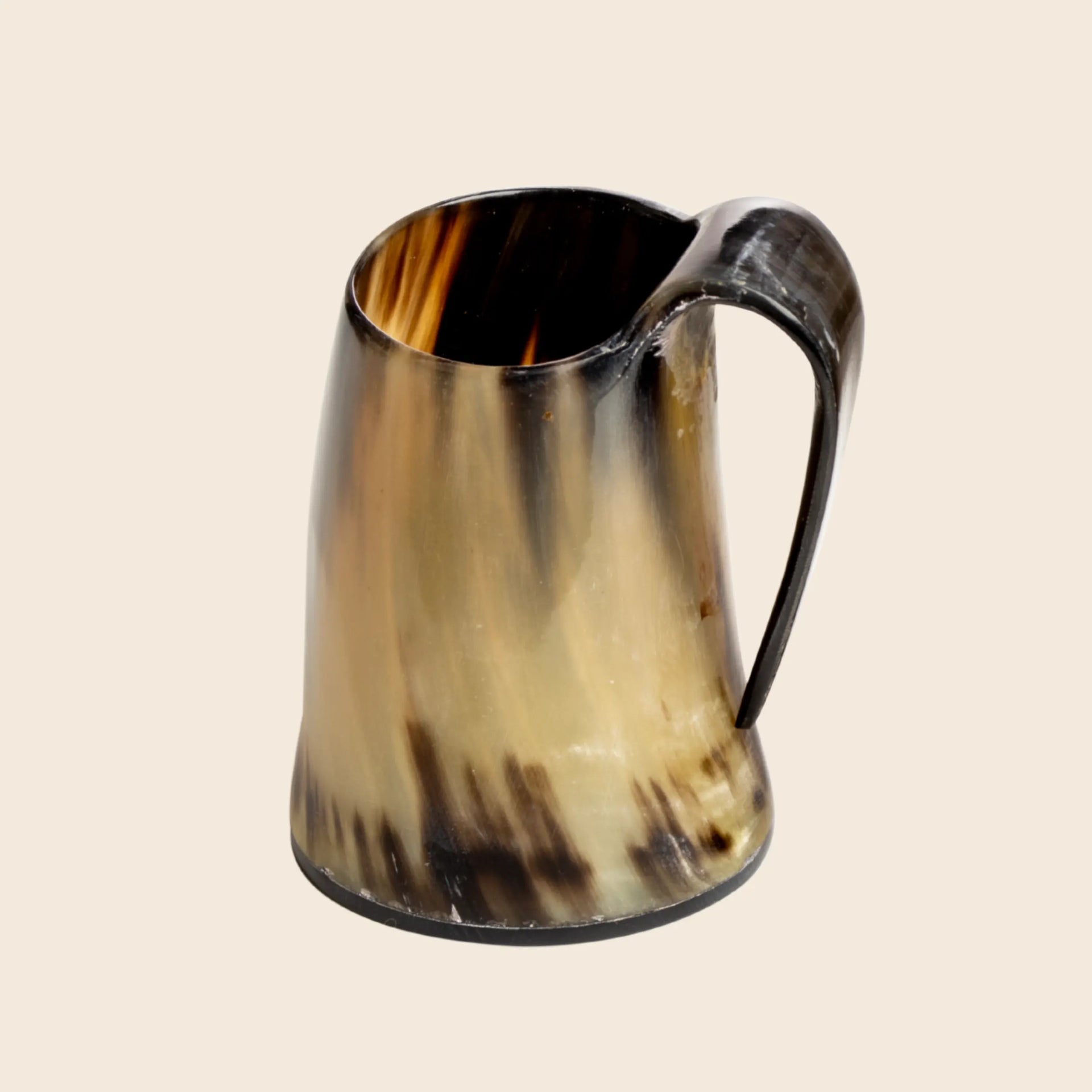 Real Buffalo Horn Whiskey Mug – Rustic Horn Cocktail Cup, 6.6 Oz (3 Inch)