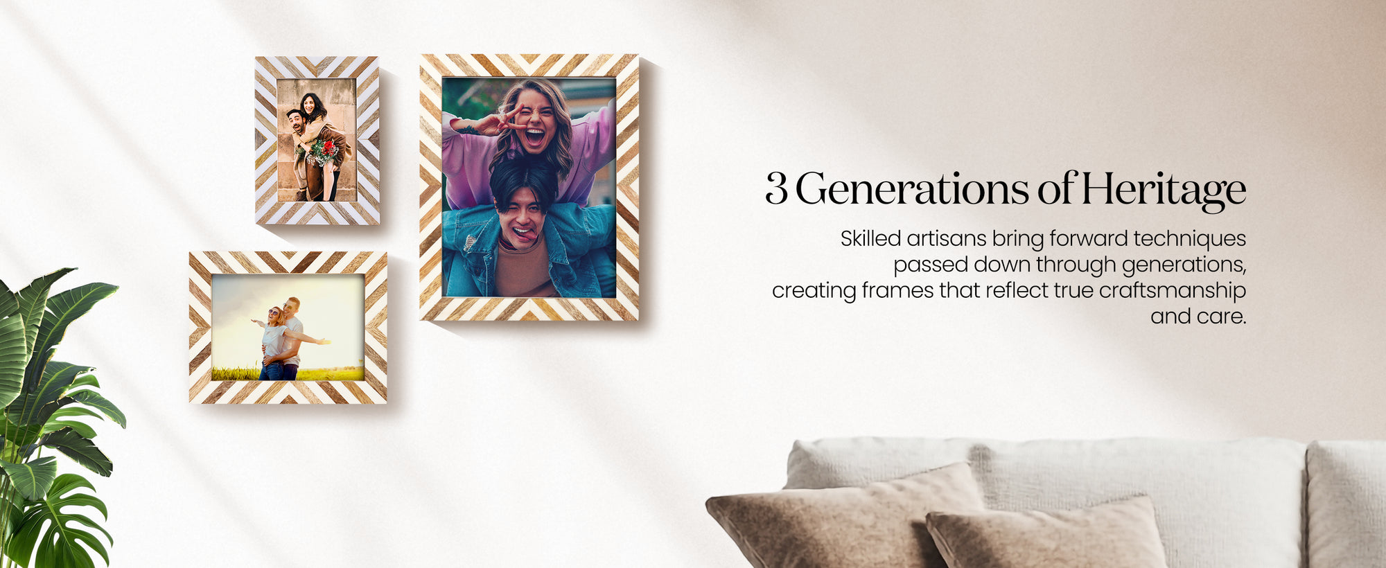 Picture Frames Hypno Calm Collection Wooden & Resin Inlay Frame in 3 Sizes