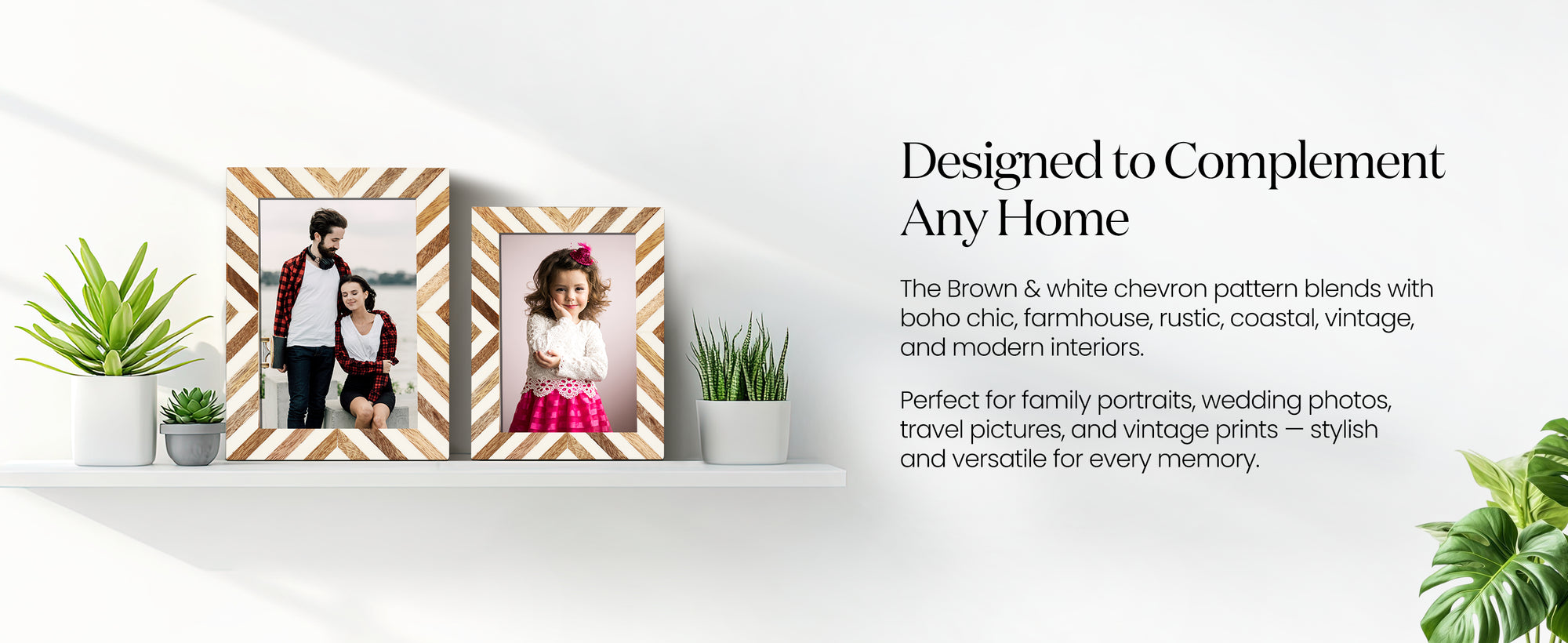 Picture Frames Hypno Calm Collection Wooden & Resin Inlay Frame in 3 Sizes