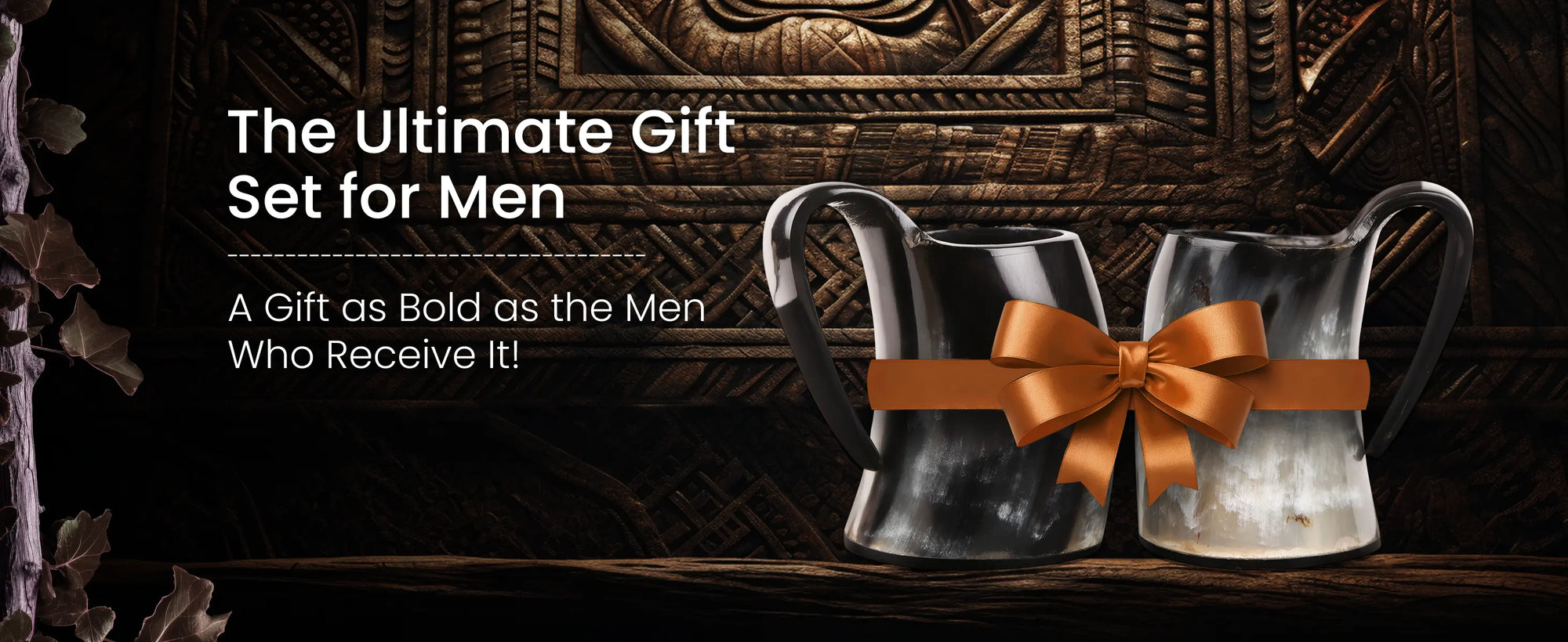 Horn Whiskey Mugs Pack 5 - Holds Upto 6.5 oz, Natural