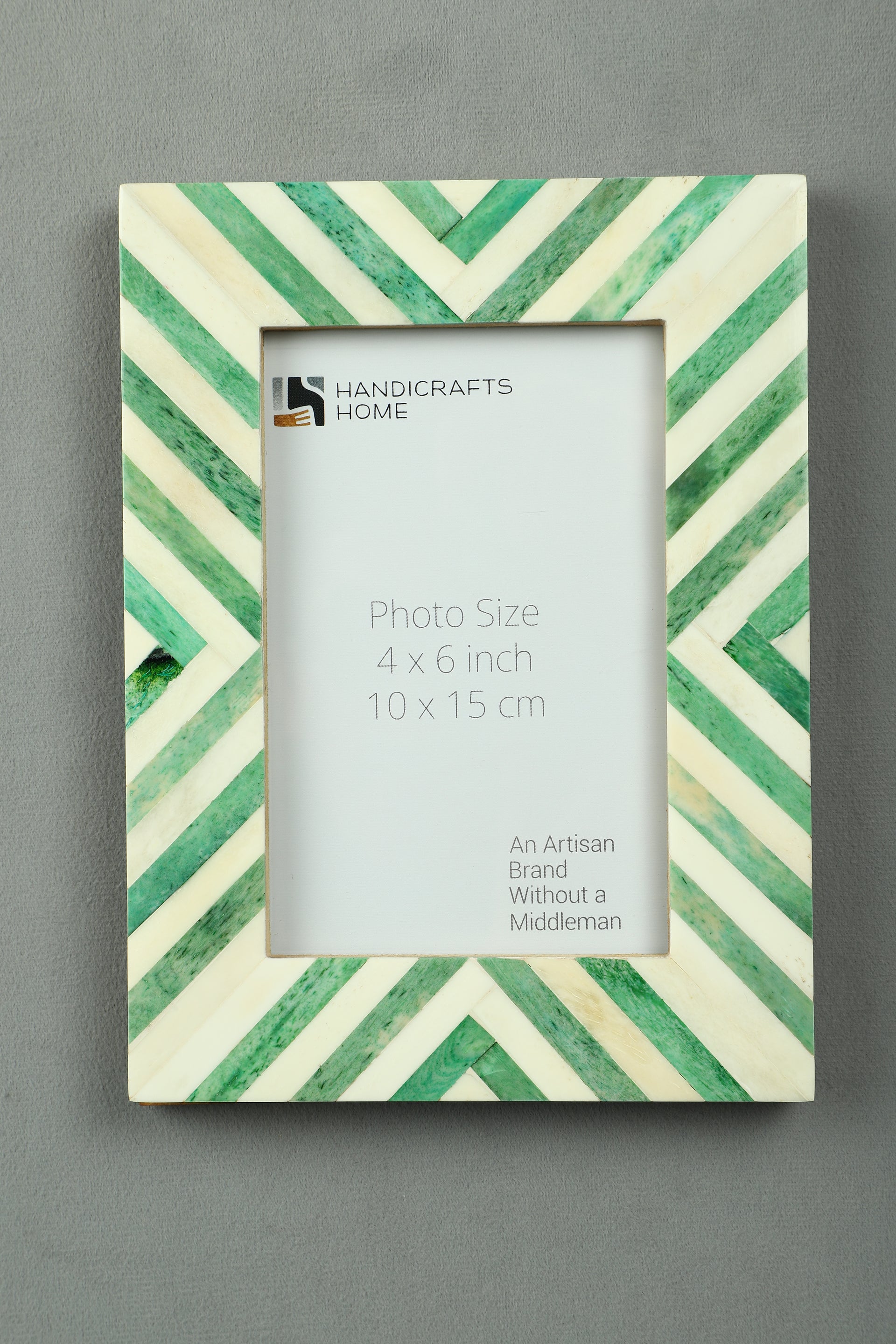 Chevron Bone Inlay Picture Frame 4x6 & 5x7, Green