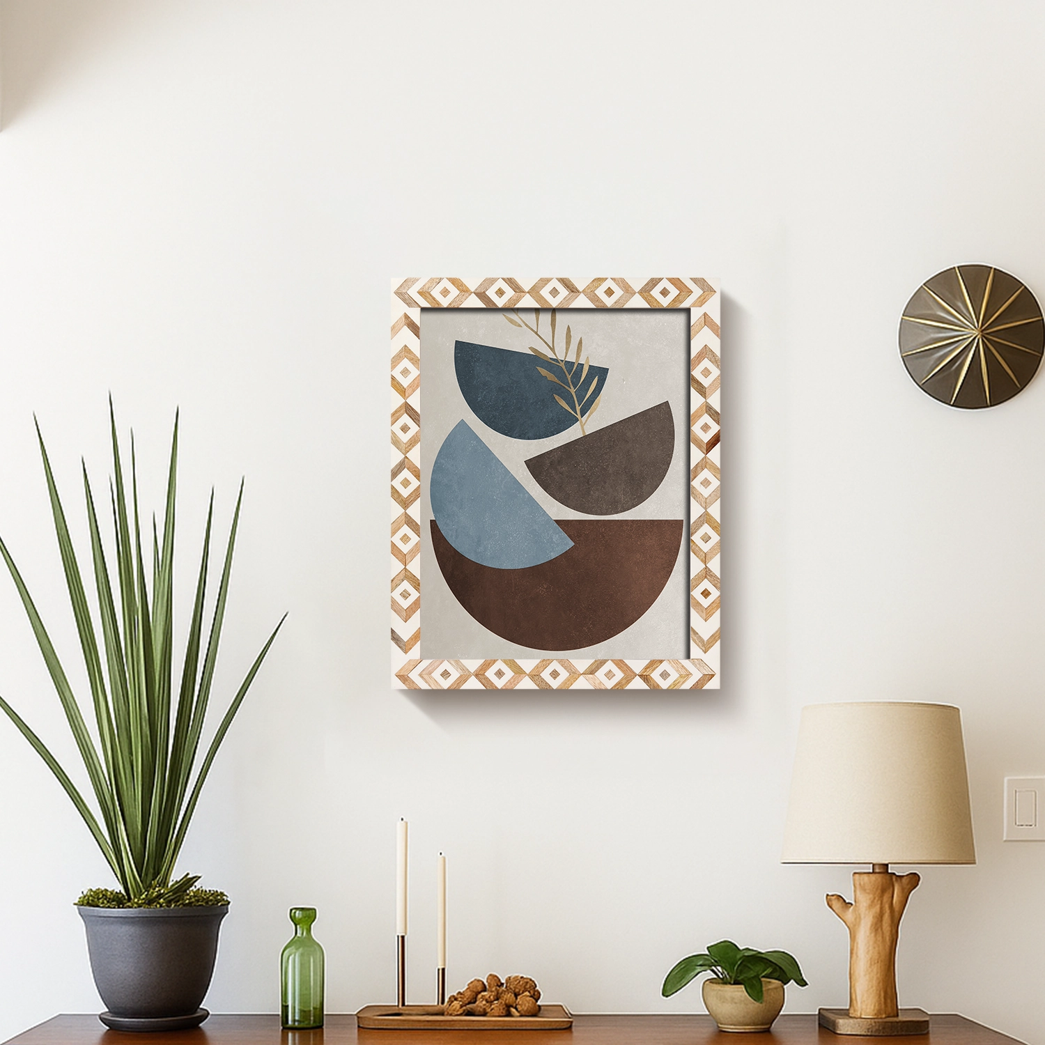 Picture Frames Marquet Array Pattern Resin Inlay Collection in 8 Sizes, Pack of 2