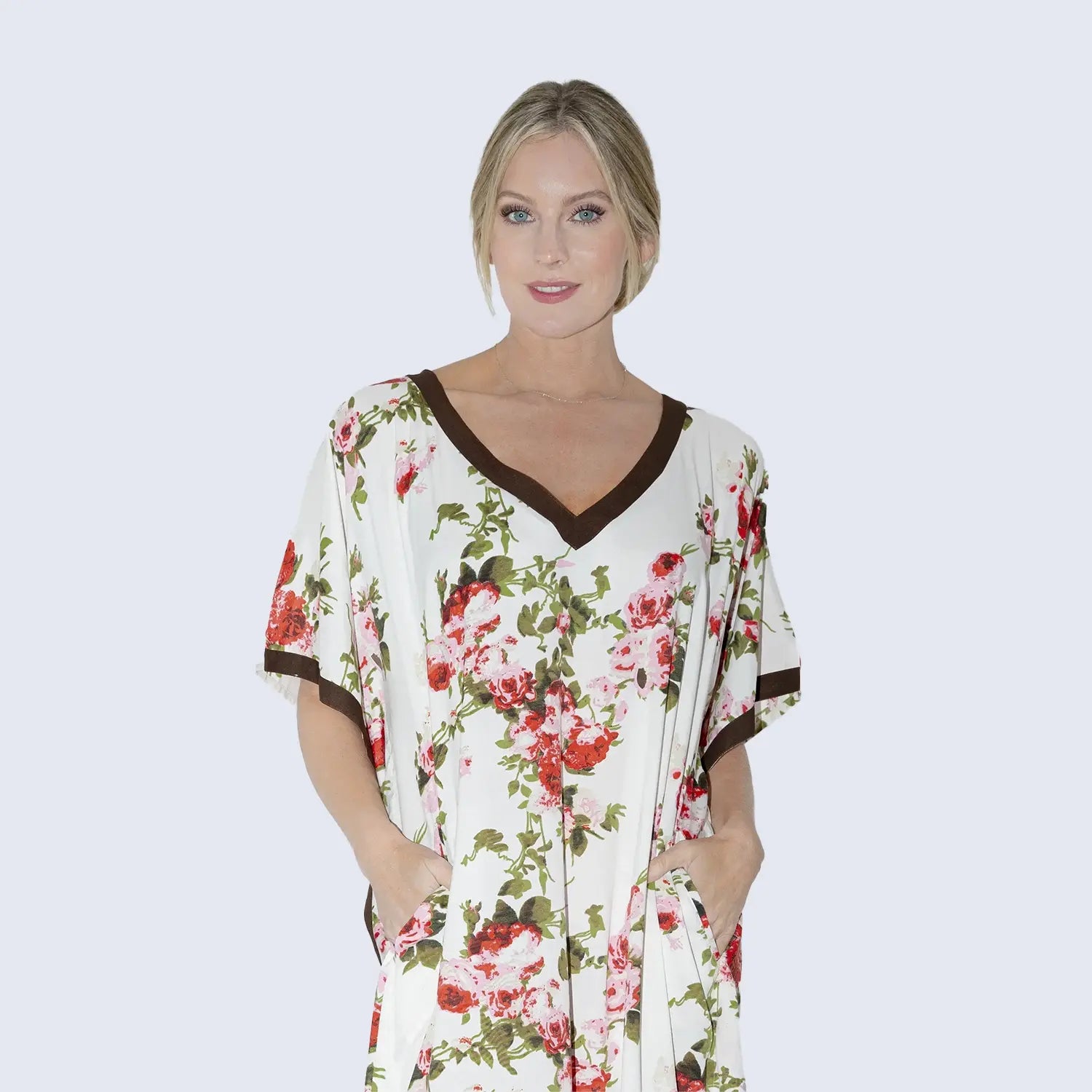 Women Long Kaftans Summer Holiday Caftan Dress Cream S-3XL