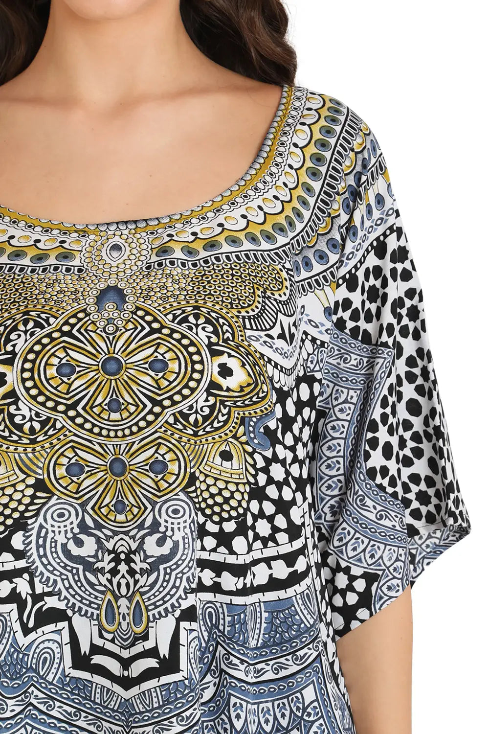 Women Long Kaftans Summer Holiday Caftan Dress 4 Colors S-3XL