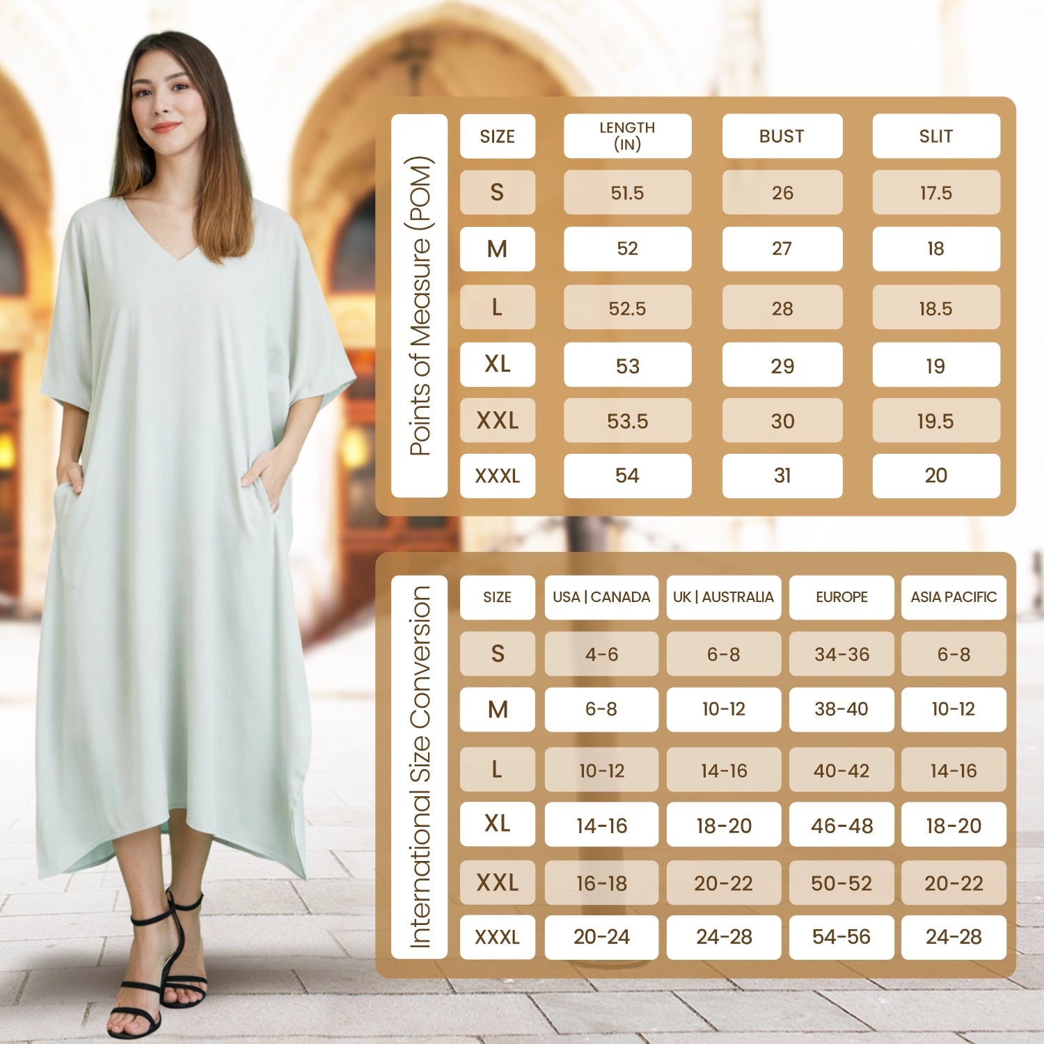 Women Long Kaftans Summer Holiday Caftan Dress, Smoke Grey, S-3XL