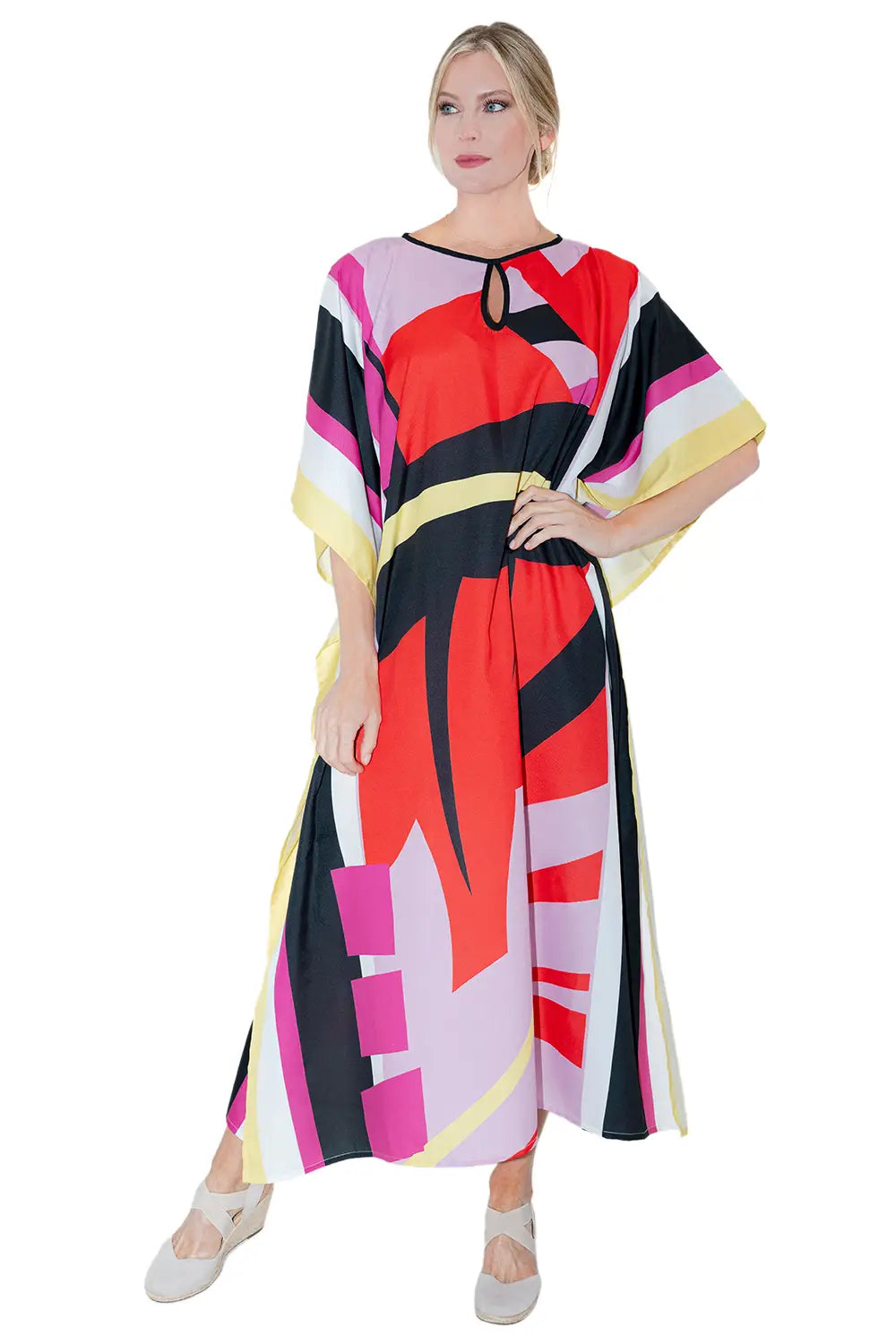 Women Long Kaftans Summer Holiday Caftan Dress Cherish Red S-3XL