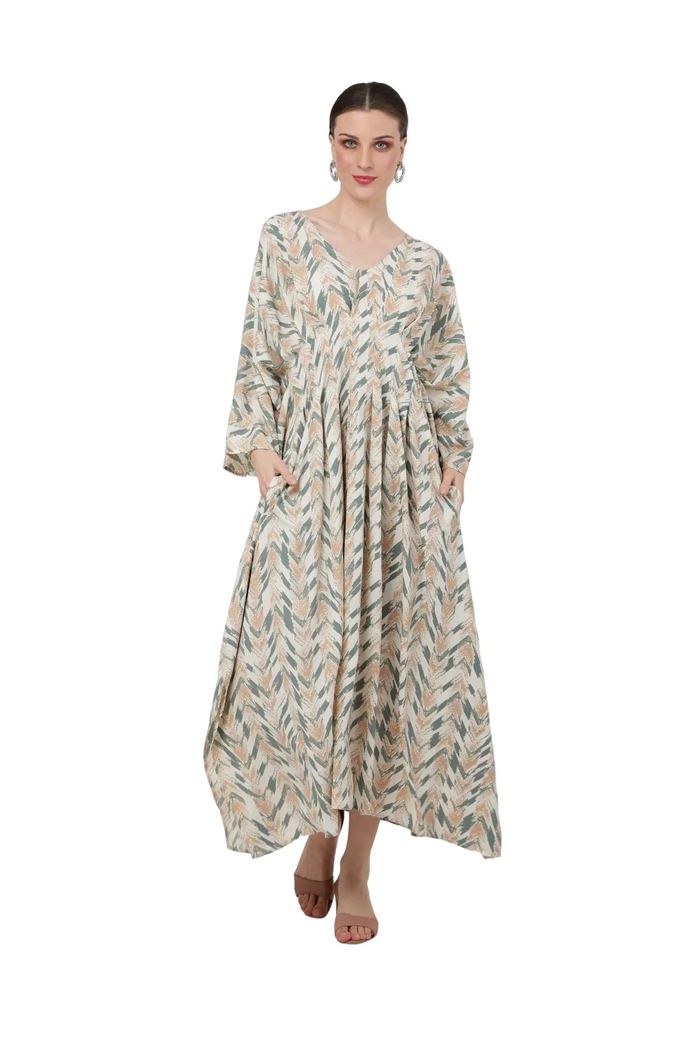Women Midi Kaftans Summer Holiday Caftan Dress Multicolor S-3XL