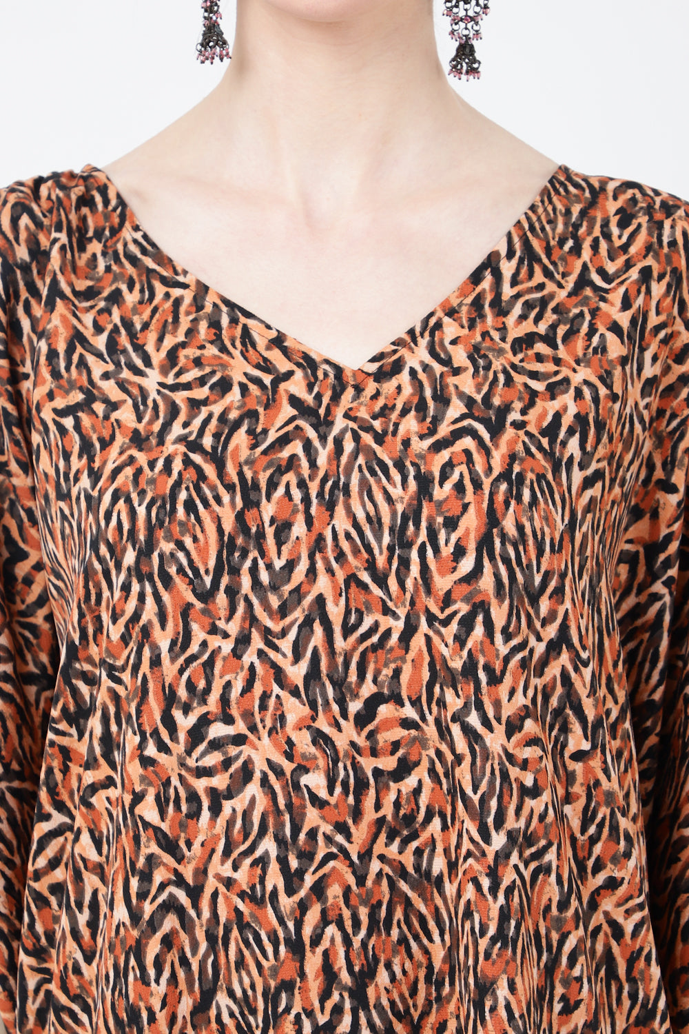 Women Midi Kaftans Summer Holiday Caftan Dress Dusky Orange S-3XL