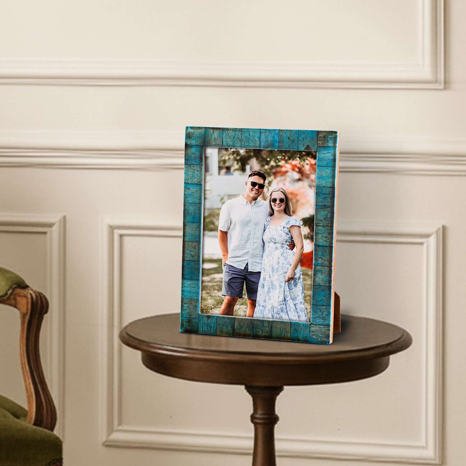 Picture Frames Verdigris Bone Inlay Collection in 3 Sizes