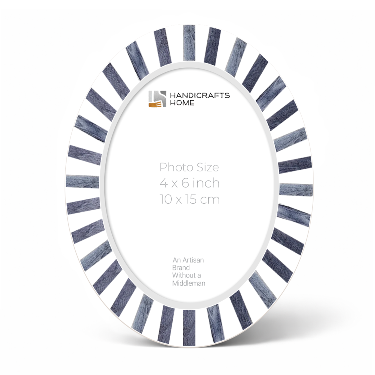 Pre-Order Oval Kayala Saje Bone Inlay Photo Frame 4x6, 5x7 Tabletop Wall