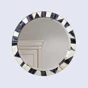 Bone Inlay Chaucer-Duchess Round Wall Mirror, 28