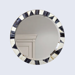 Bone Inlay Chaucer-Duchess Round Wall Mirror, 28