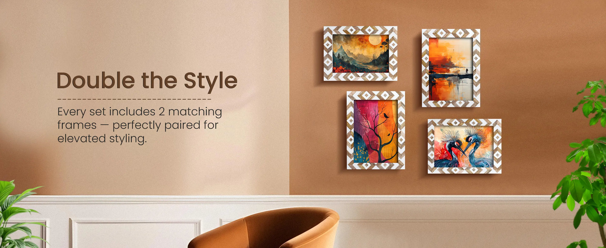 Picture Frames Marquet Array Pattern Resin Inlay Collection In 8 Sizes Pack Of 2