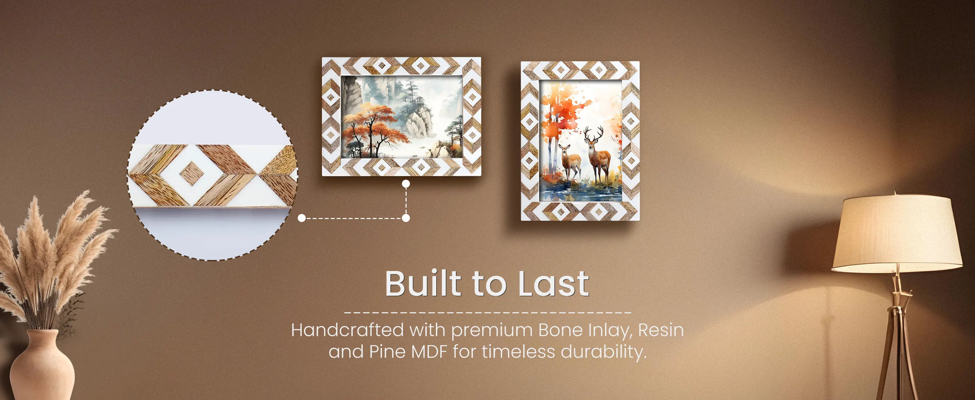 Picture Frames Marquet Array Pattern Resin Inlay Collection In 8 Sizes Pack Of 2