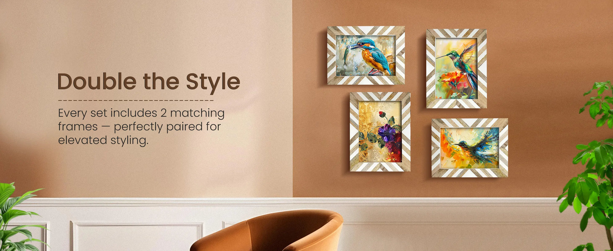 Picture Frames Marquet Chevron Pattern Resin Inlay Collection