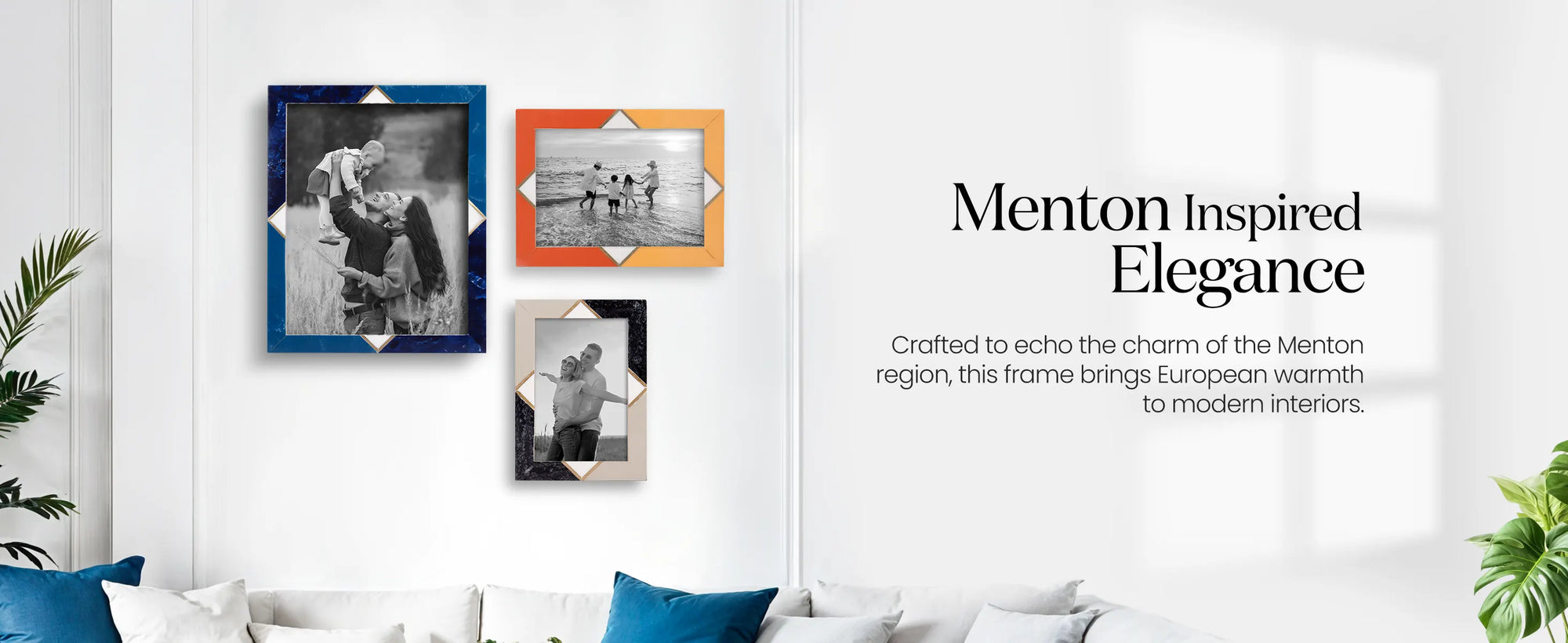 Picture Frames Menton Orange Pattern Resin Inlay Collection, Make to Order - 11x14