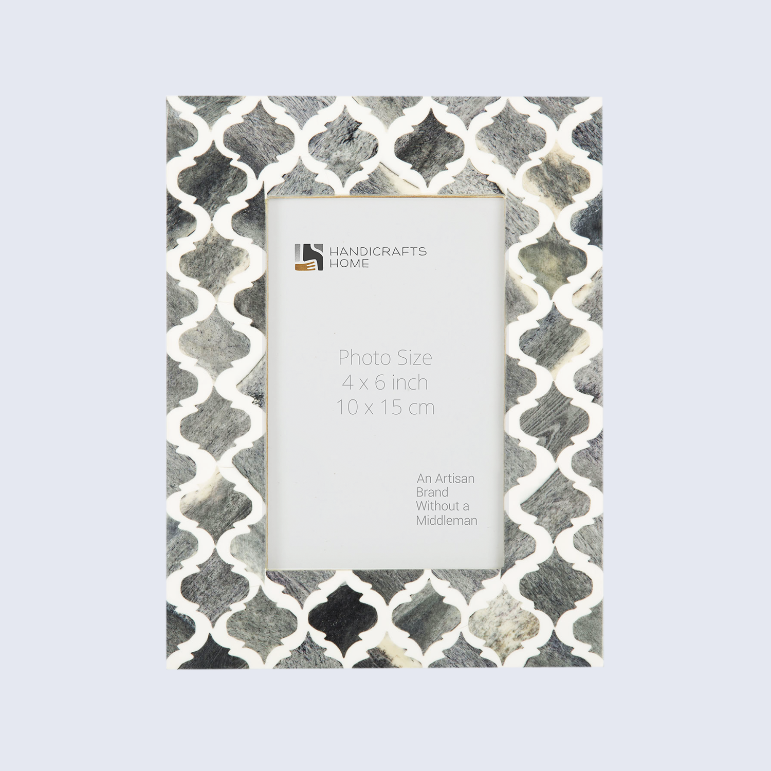 Picture Frames Moroccan Pattern Bone & Resin Inlay Collection in 5 Color Options | 1.5" Border Width