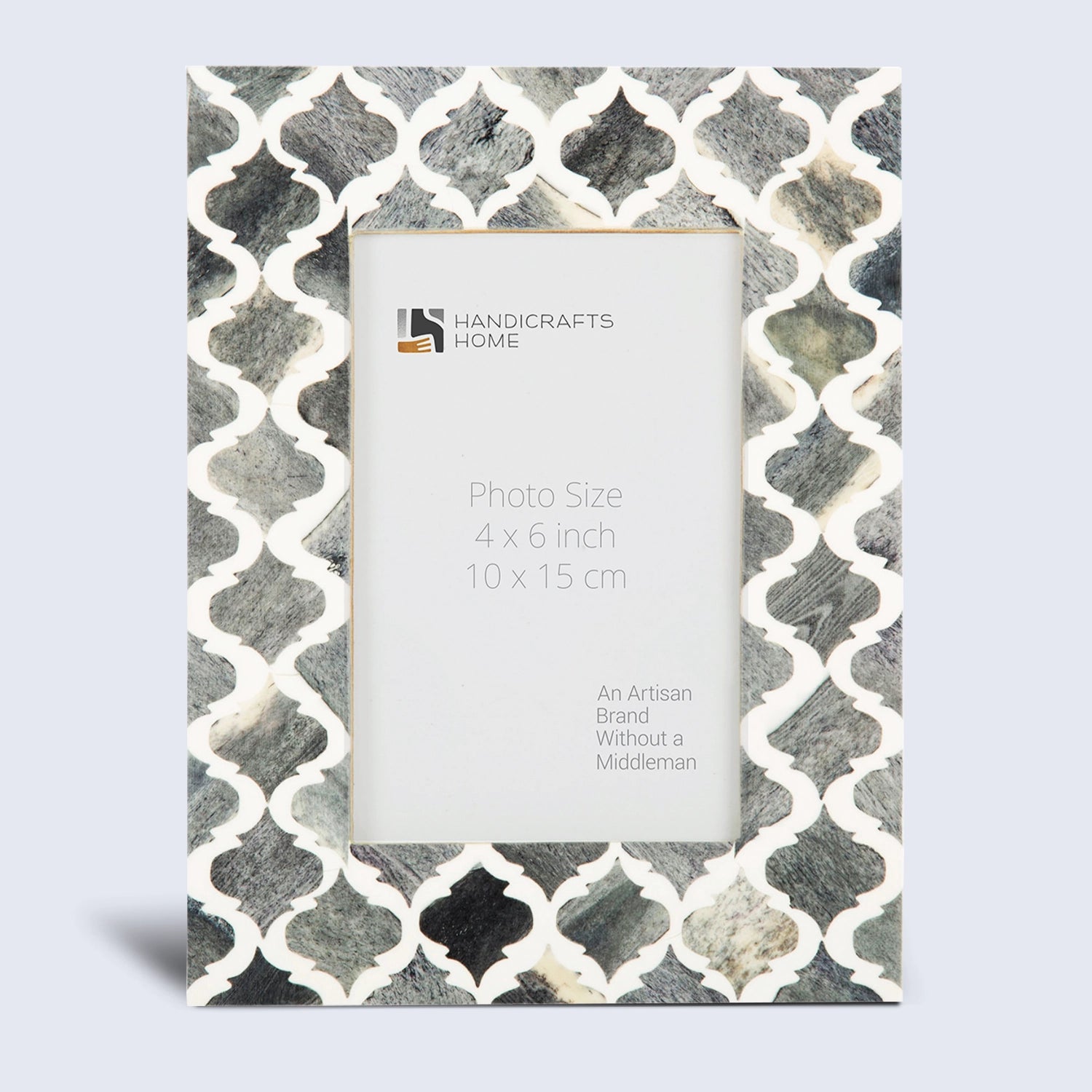 Picture Frames Moroccan Pattern Bone & Resin Inlay Collection in 5 Color Options | 1.5" Border Width