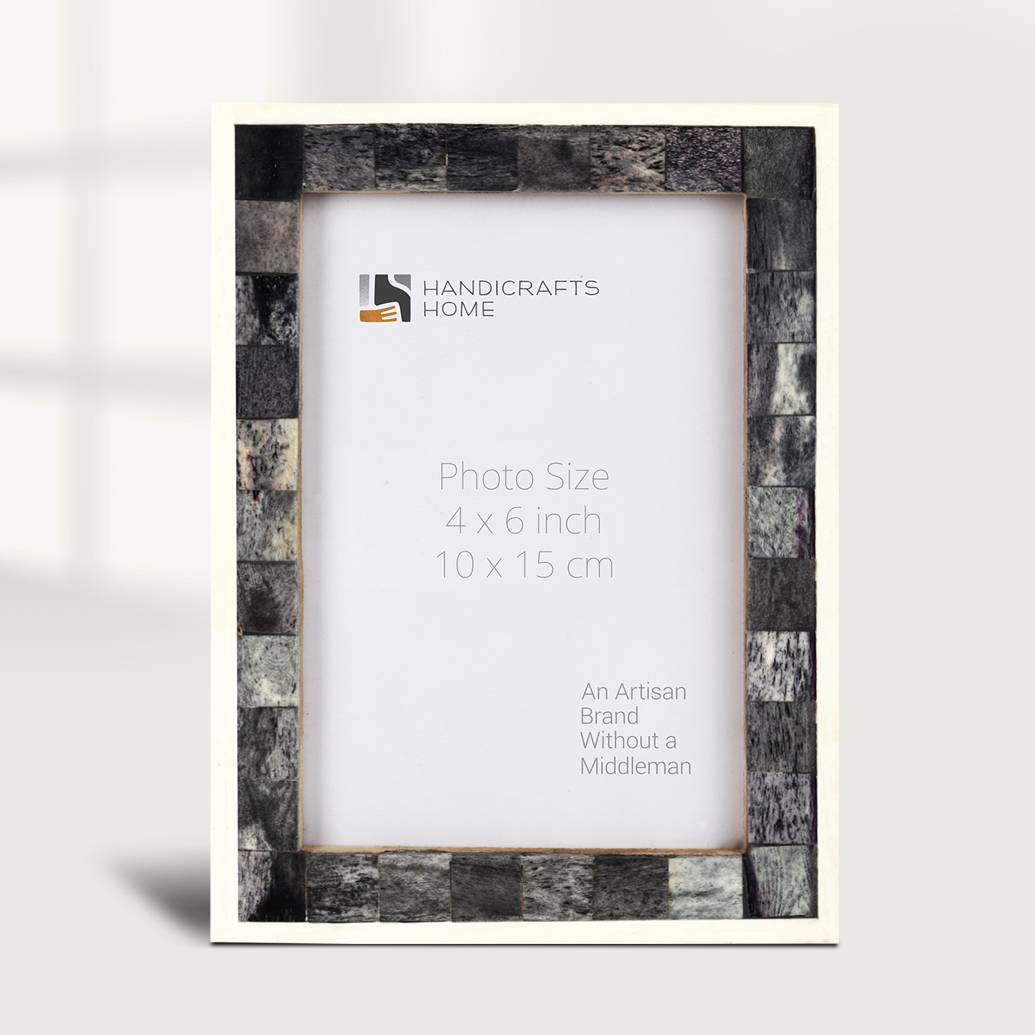 Picture Frame Mosaic Collection Bone Inlay Grey & White – 3 sizes