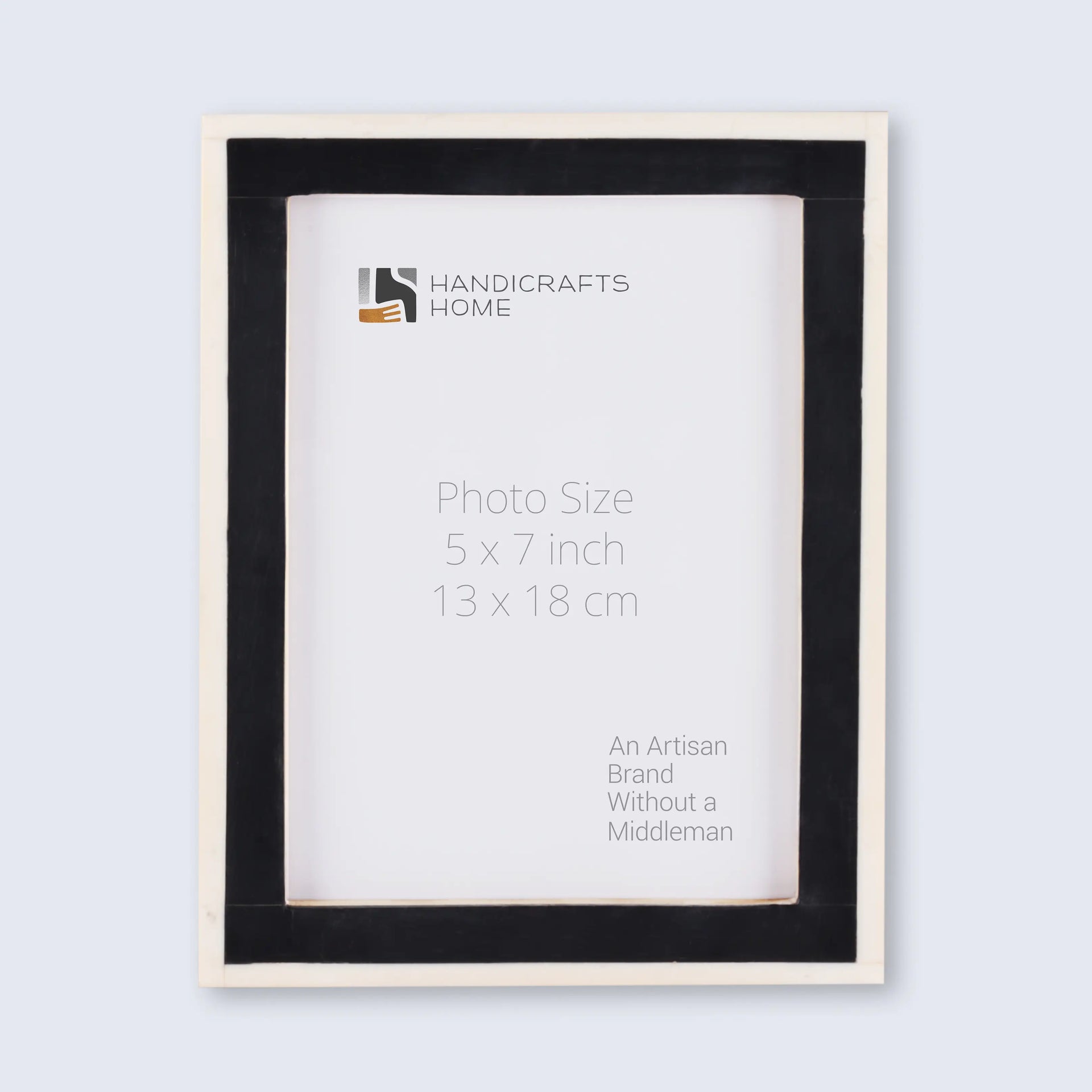 Picture Frames Mosaic Pattern Bone Inlay Collection in 3 Sizes, Black