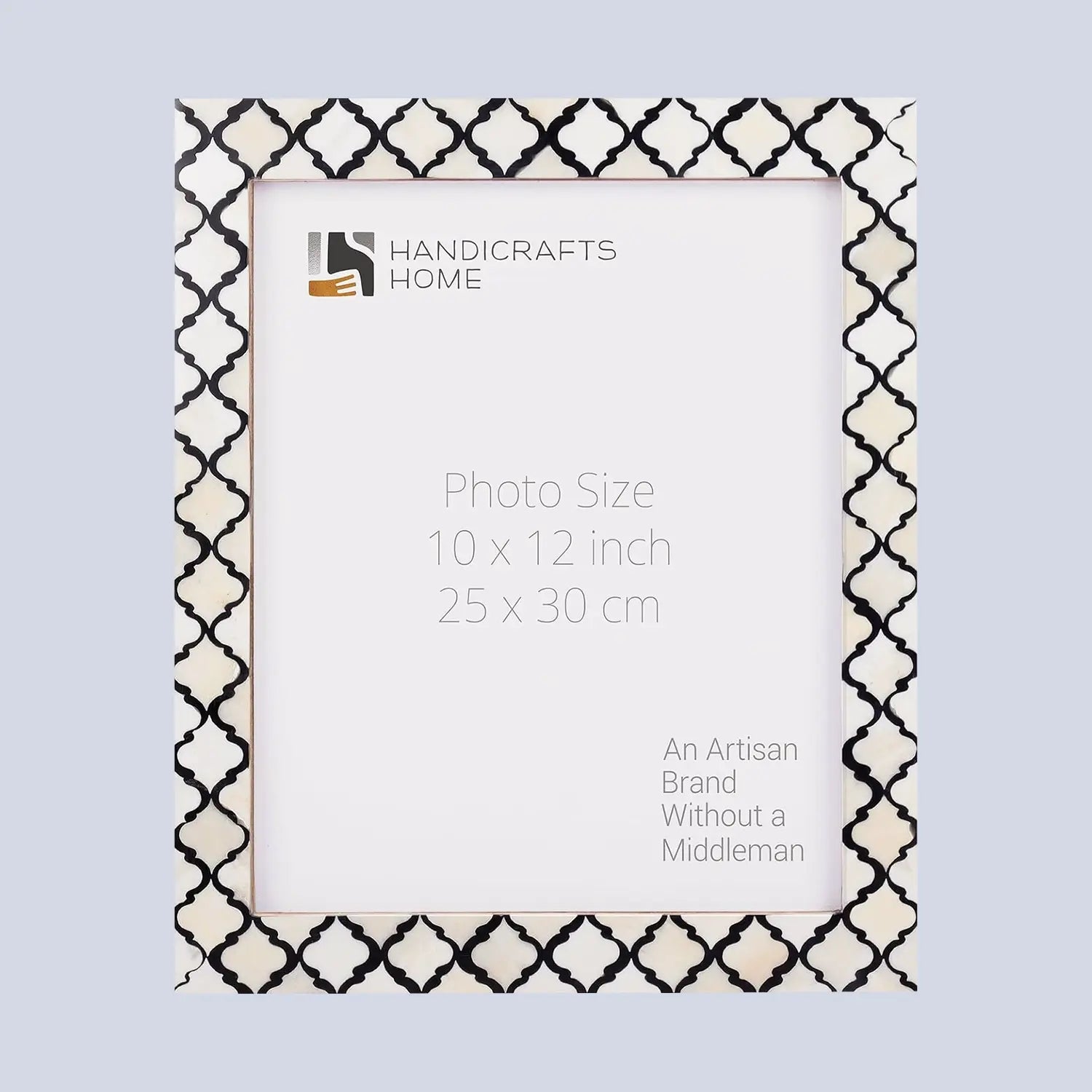 Moroccan Pattern Picture Photo Frame Handmade Wall Hanging Decor Black - 5 Sizes Available