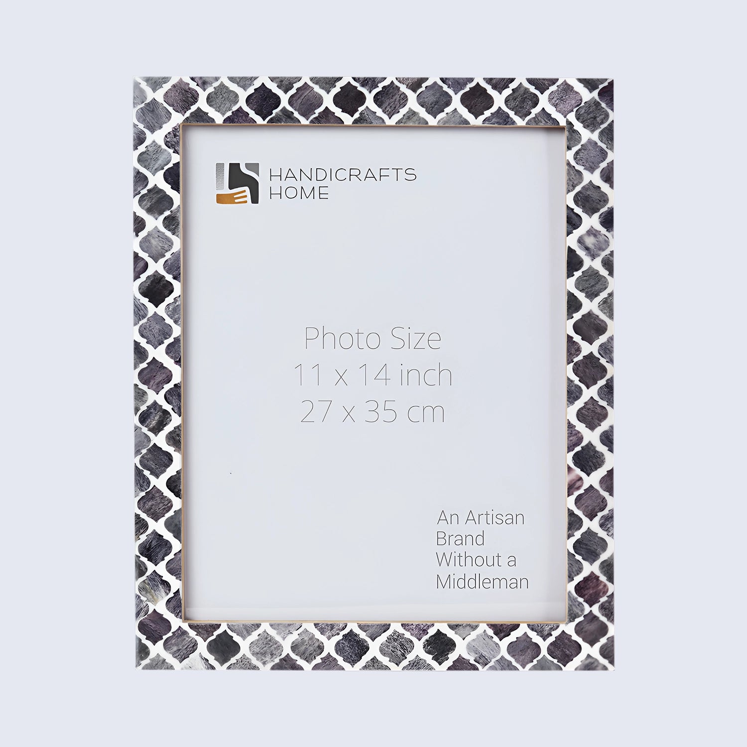 Picture Frames Moroccan Bone and Resin Inlay Collection Grey 11x14